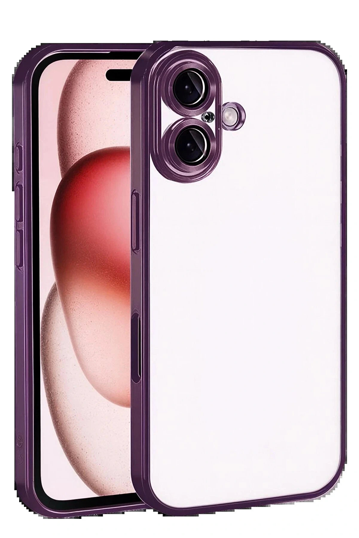 Buti̇k Apple İphone 17 Lensli̇ Si̇li̇kon - A&ccedil;ık Mor-(5796)