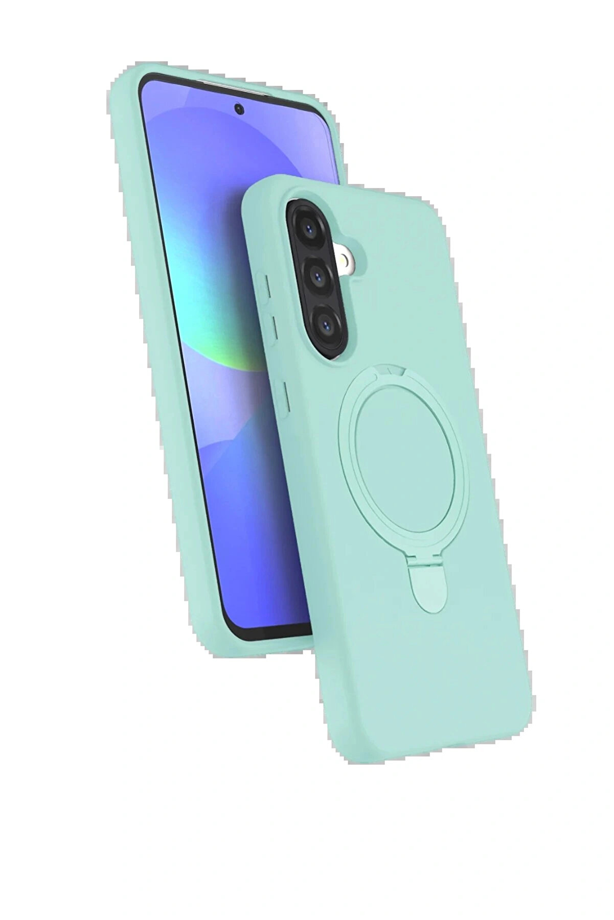 Buti̇k Samsung Galaxy A36 Regal Magsafe Standlı Kapak - Su Yeşi̇li̇-(5796)