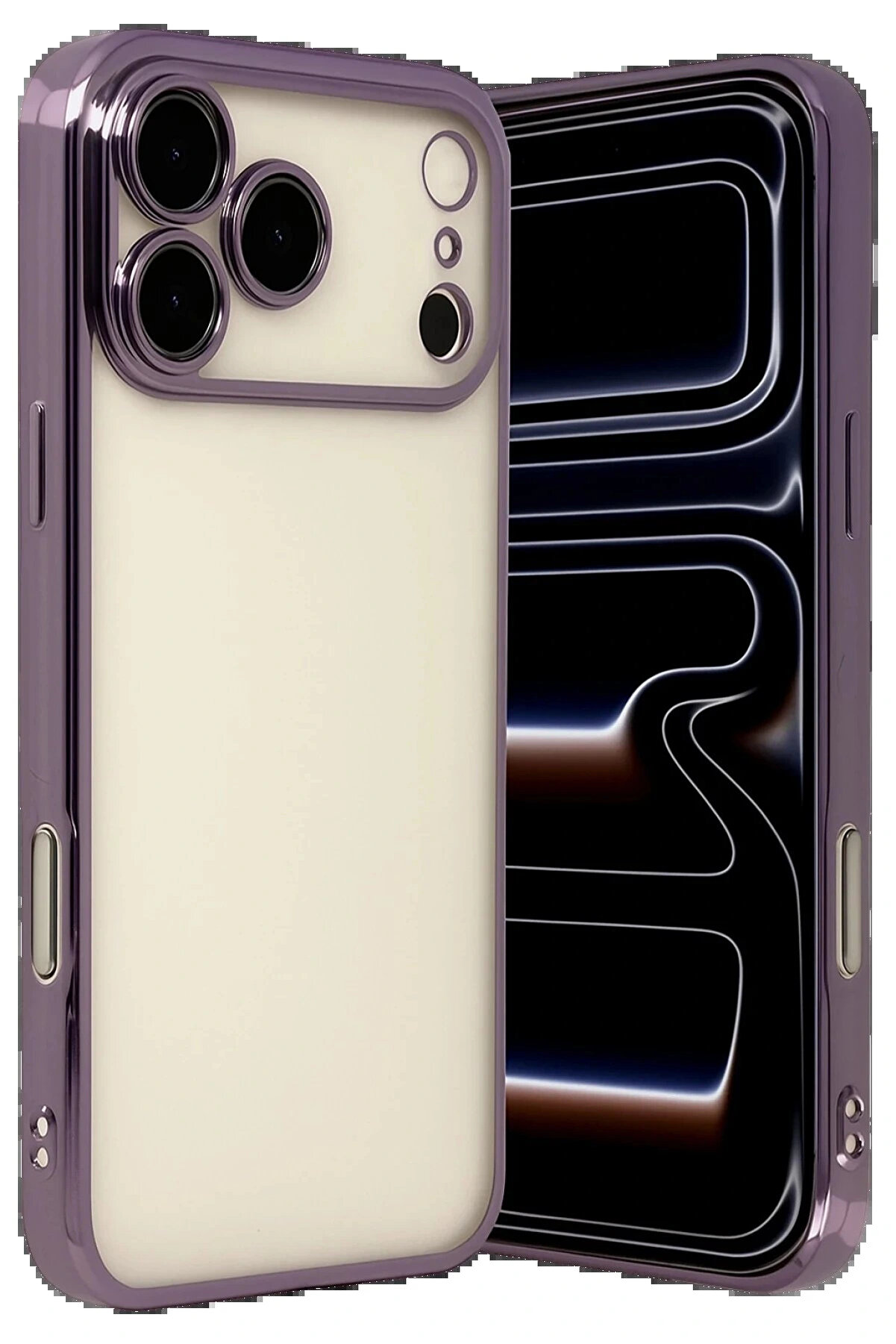 Buti̇k Apple İphone 17 Pro Max Lensli̇ Si̇li̇kon - Mor-(5796)