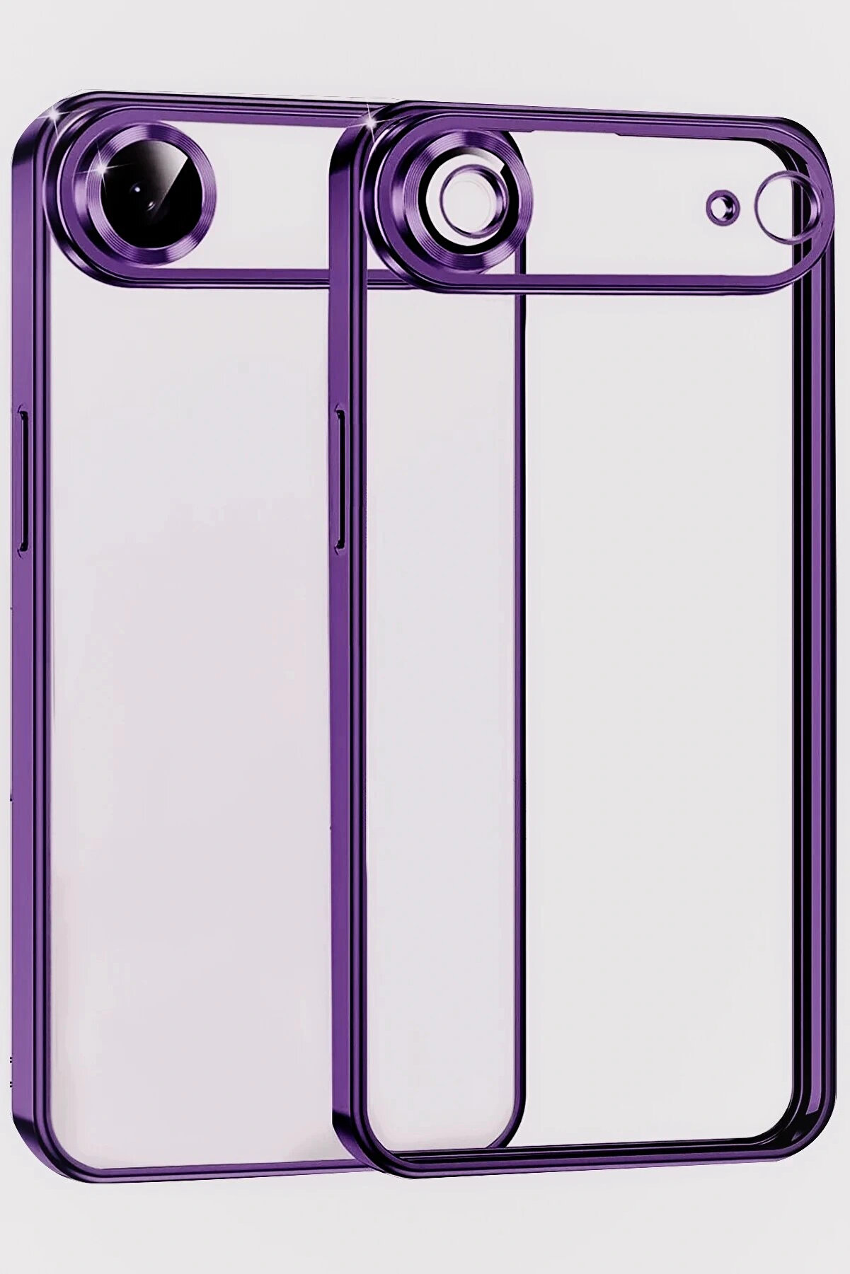 Buti̇k Apple İphone 17 Ai̇r Lensli̇ Si̇li̇kon - A&ccedil;ık Mor-(5796)