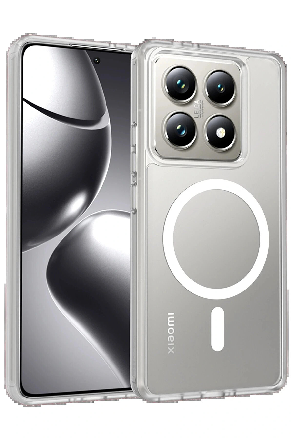 Buti̇k Xi̇aomi̇ Mi̇ 14T Pro Jota Magsafe Kapak - Şeffaf-(5796)