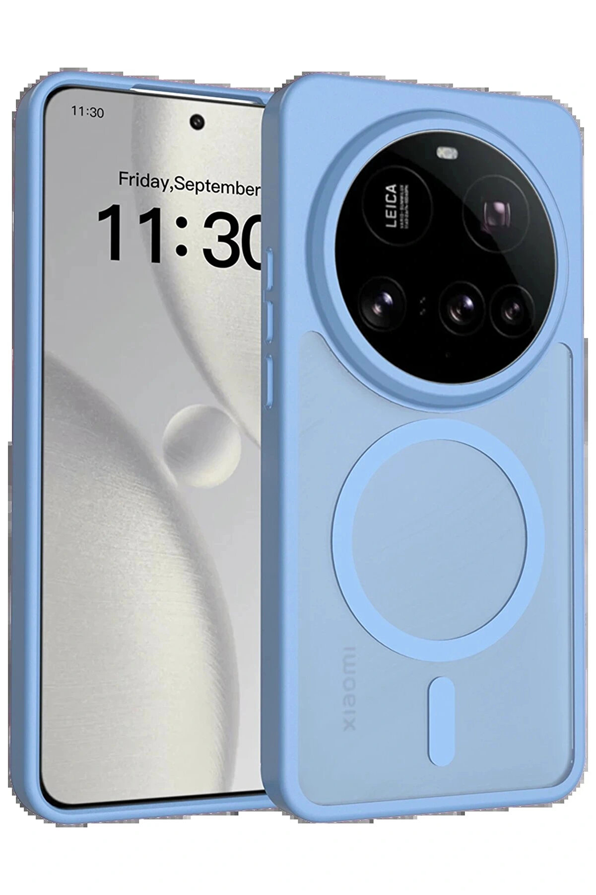 Buti̇k Xi̇aomi̇ Mi̇ 15 Ultra Jota Magsafe Kapak - A&ccedil;ık Mavi̇-(5796)