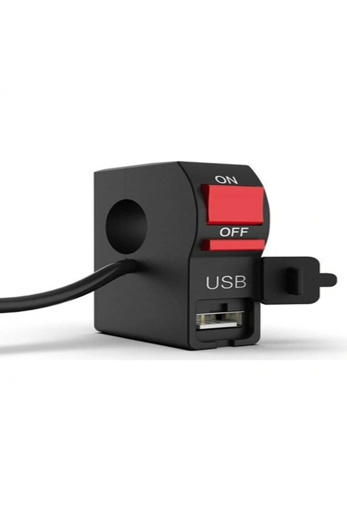 Monero Motosi̇klet Si̇s Far D&uuml;ğmesi̇ Usb &Ccedil;ıkışlı