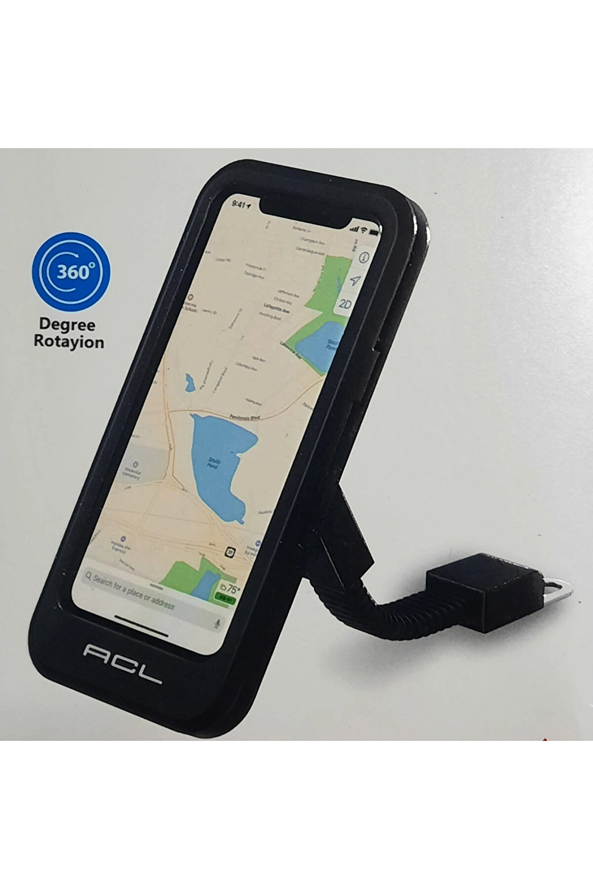 Acl Motosi̇klet Bi̇si̇klet Telefon Tutucu Plasti̇k Kopmle Kapalı Ayna Bağlantıllı