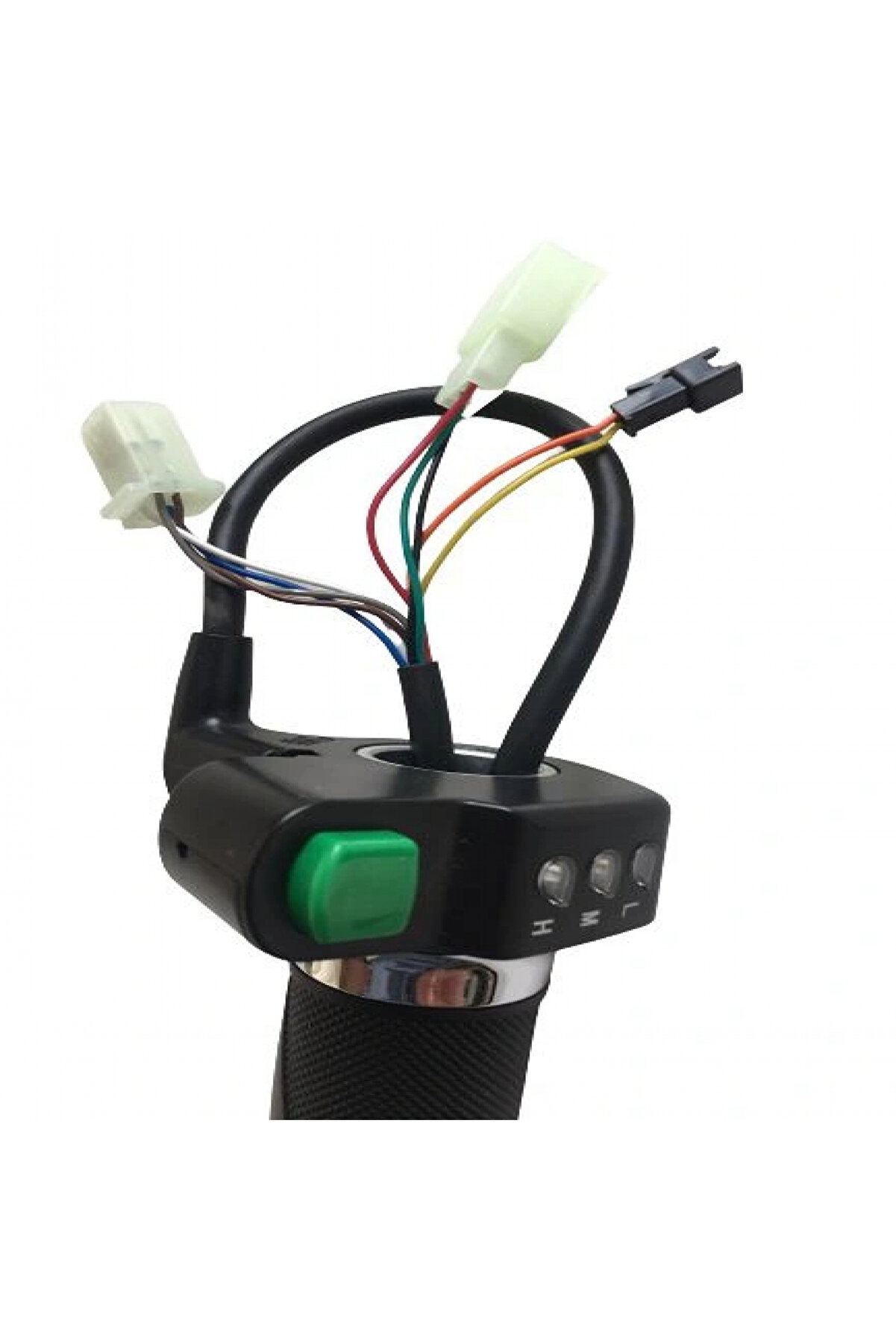 Alkan E-Bi̇ke Vi̇tesli̇ Gaz Kolu 232 Yeşi̇l D&uuml;ğme 3 Işık