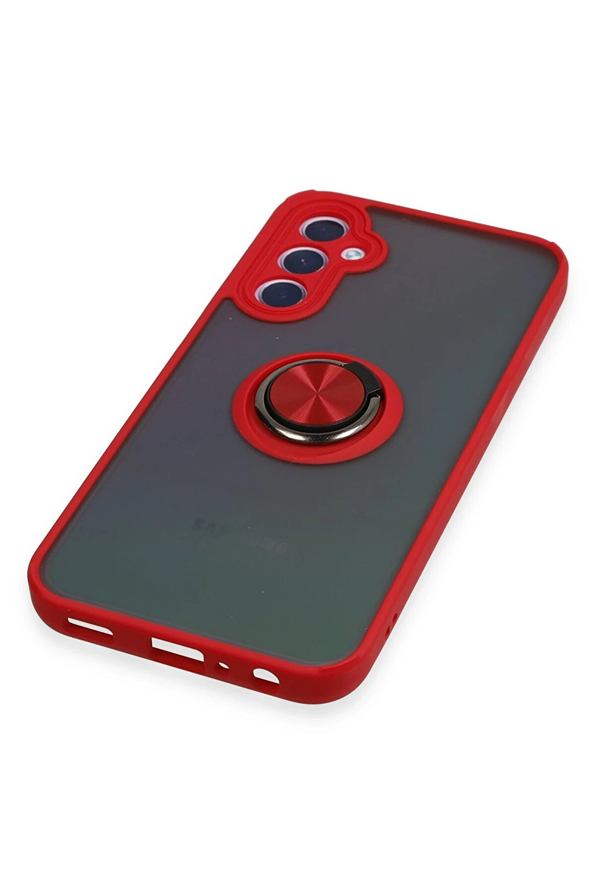 Buti̇k Harmonyaura Samsung Galaxy A24 4G Kılıf Montreal Y&uuml;z&uuml;kl&uuml; Si̇li̇kon Kapak - Kırmızı