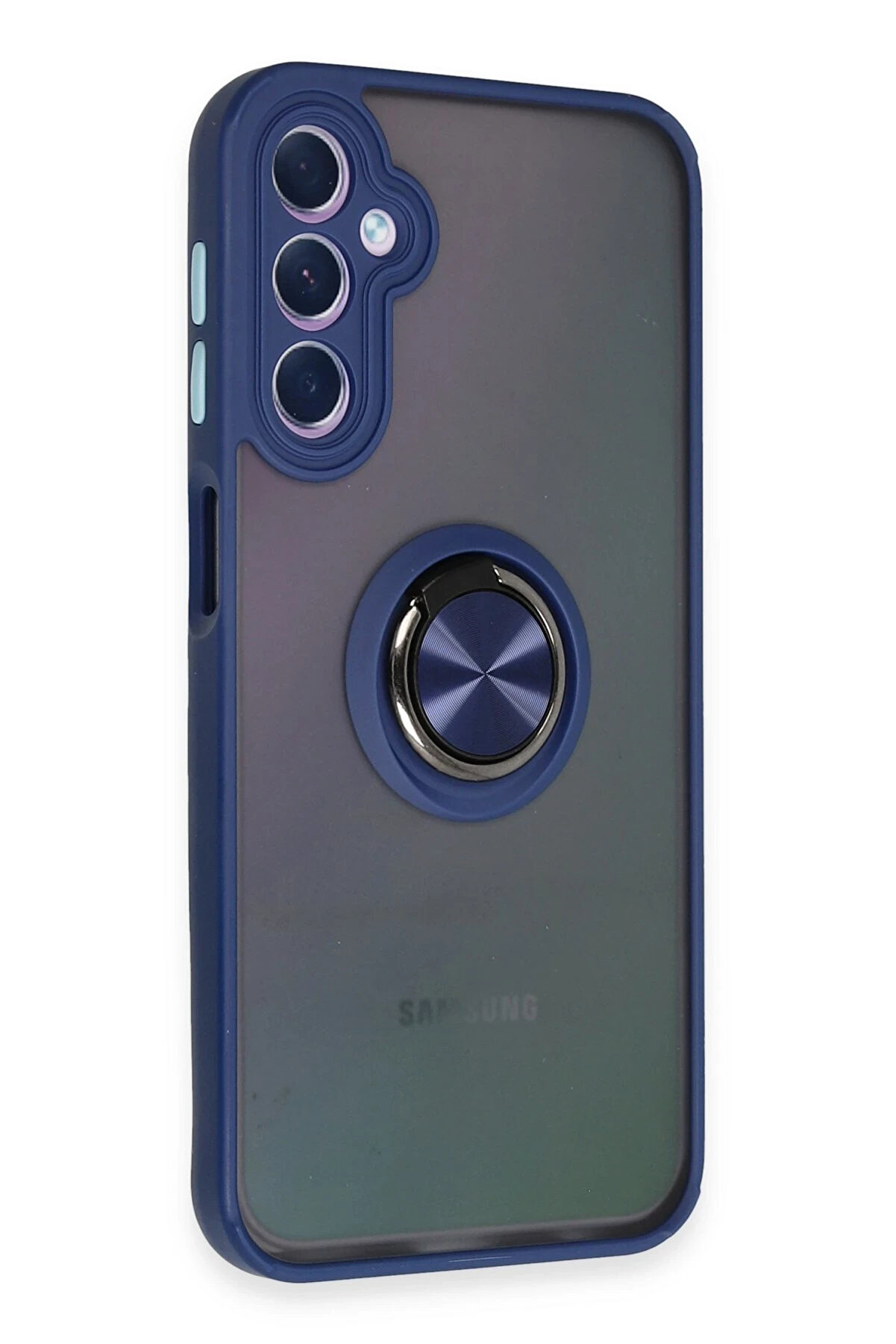 Buti̇k Harmonyaura Samsung Galaxy A24 4G Kılıf Montreal Y&uuml;z&uuml;kl&uuml; Si̇li̇kon Kapak - Laci̇vert