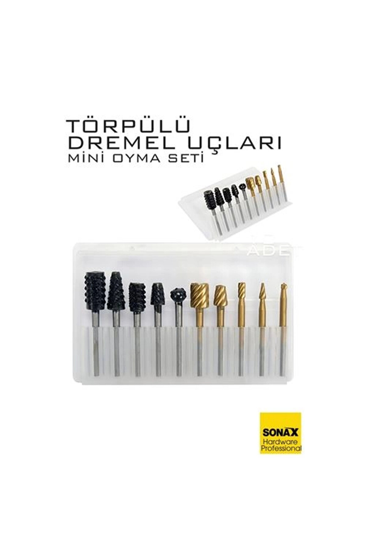 Buti̇k Dremel Uyumlu T&ouml;rp&uuml;l&uuml; Mi̇ni̇ Oyma Grav&uuml;r U&ccedil; Seti̇ &ndash; 10 Lu Tungsten Karb&uuml;r Ahşap/Metal/Plasti̇k İ&ccedil;i̇n