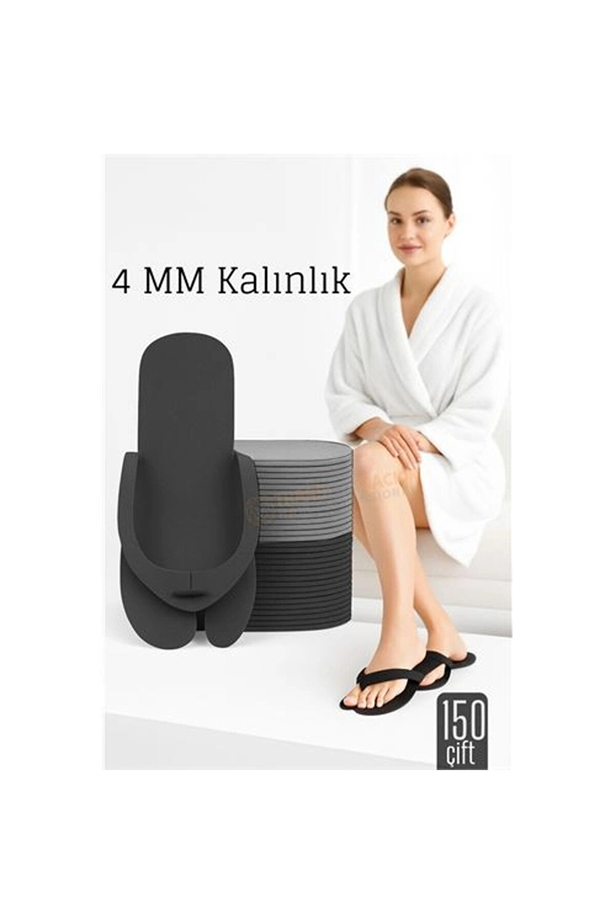 Buti̇k 4 Mm Kalın Tek Kullanımlık Spa Otel Pedi̇k&uuml;r Terli̇ği̇ 150 &Ccedil;i̇ft