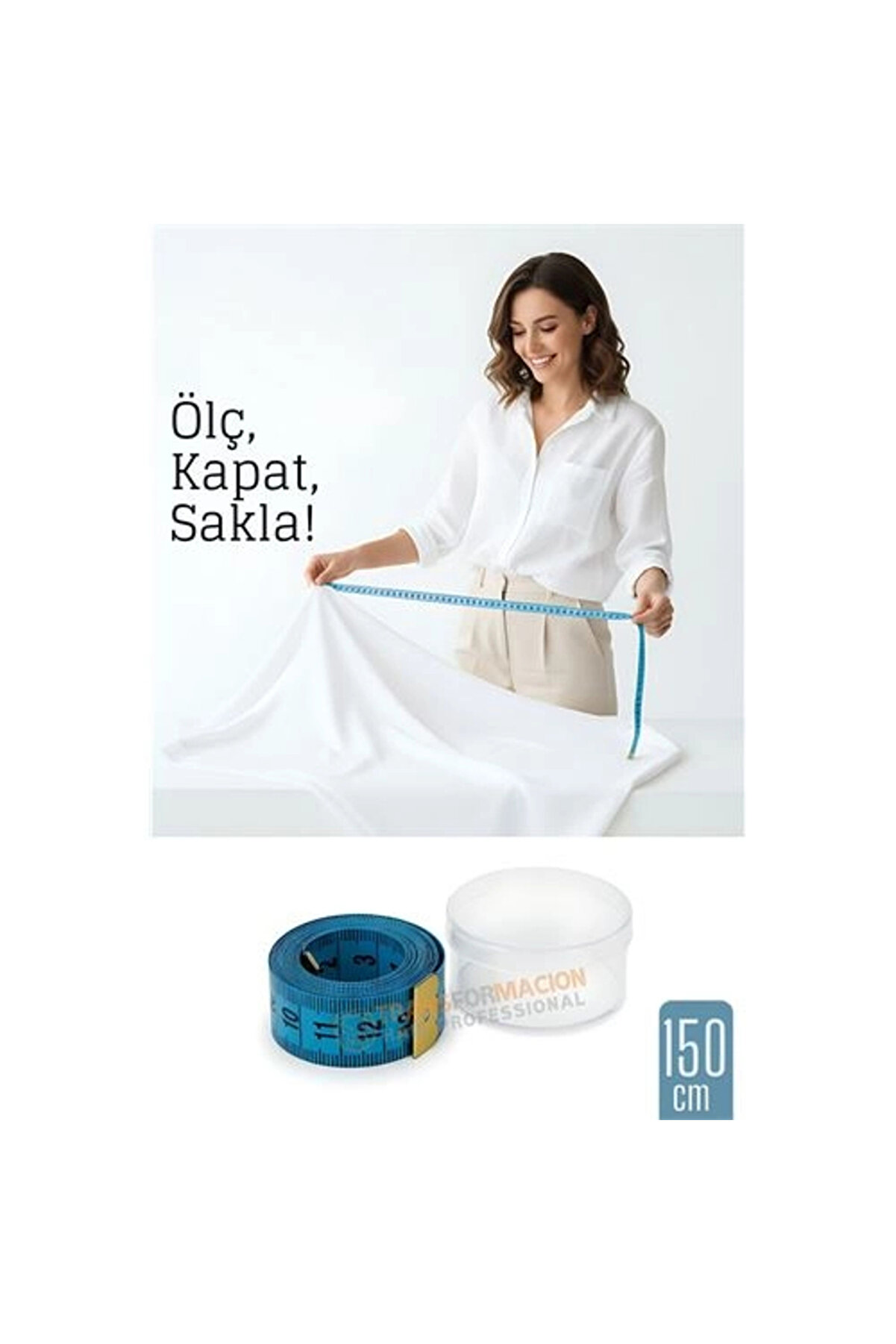 Buti̇k 150 Cm Plasti̇k Kutulu Mezura &ndash; Esnek Dayanıklı Di̇ki̇ş Ve &Ouml;l&ccedil;&uuml;m İ&ccedil;i̇n Prati̇k Şeri̇t Metre