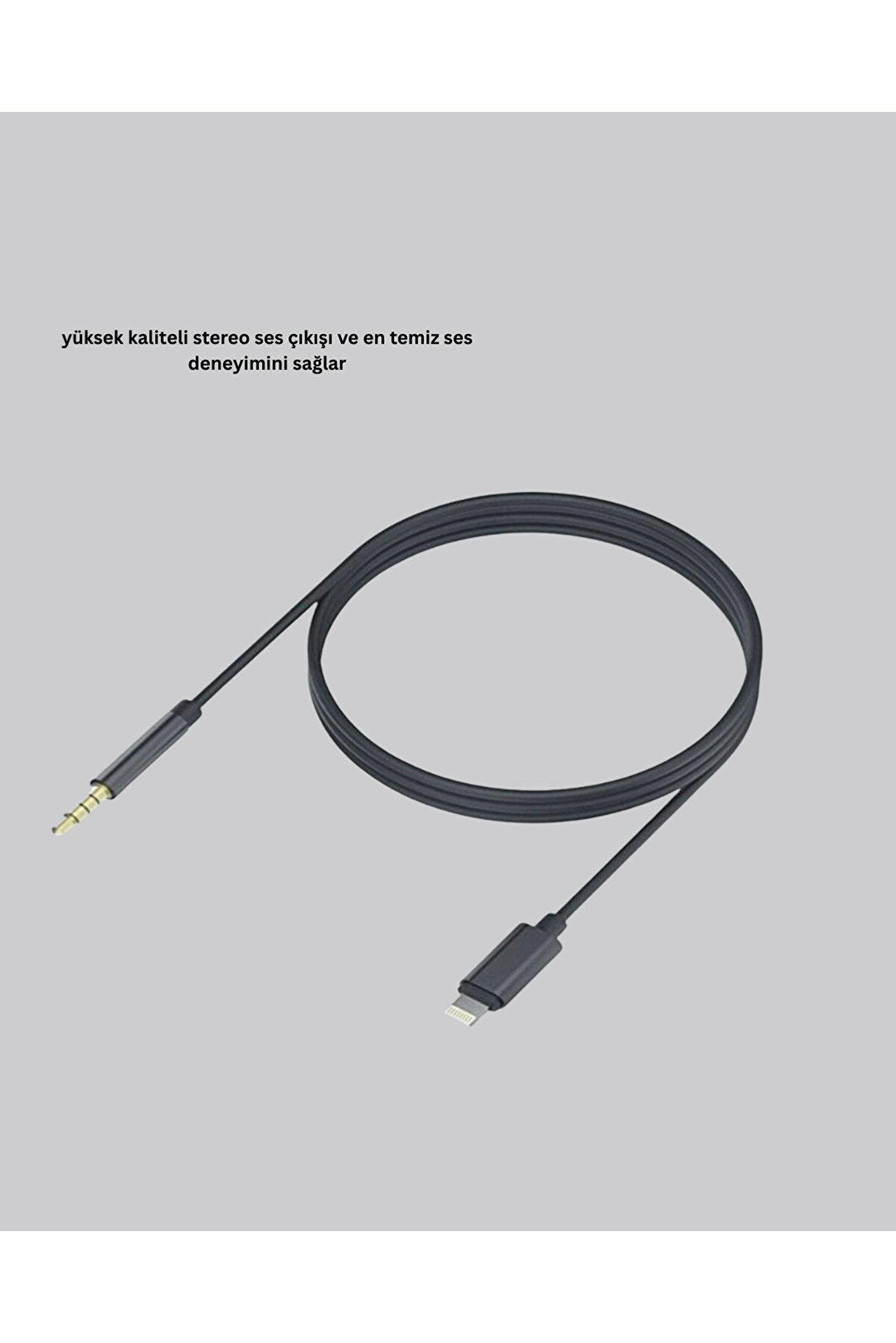 Buti̇k İphone Uyumlu Li̇ghtni̇ng &ndash; 3.5Mm Aux Adapt&ouml;r Kablo Stereo Ses Aktarım