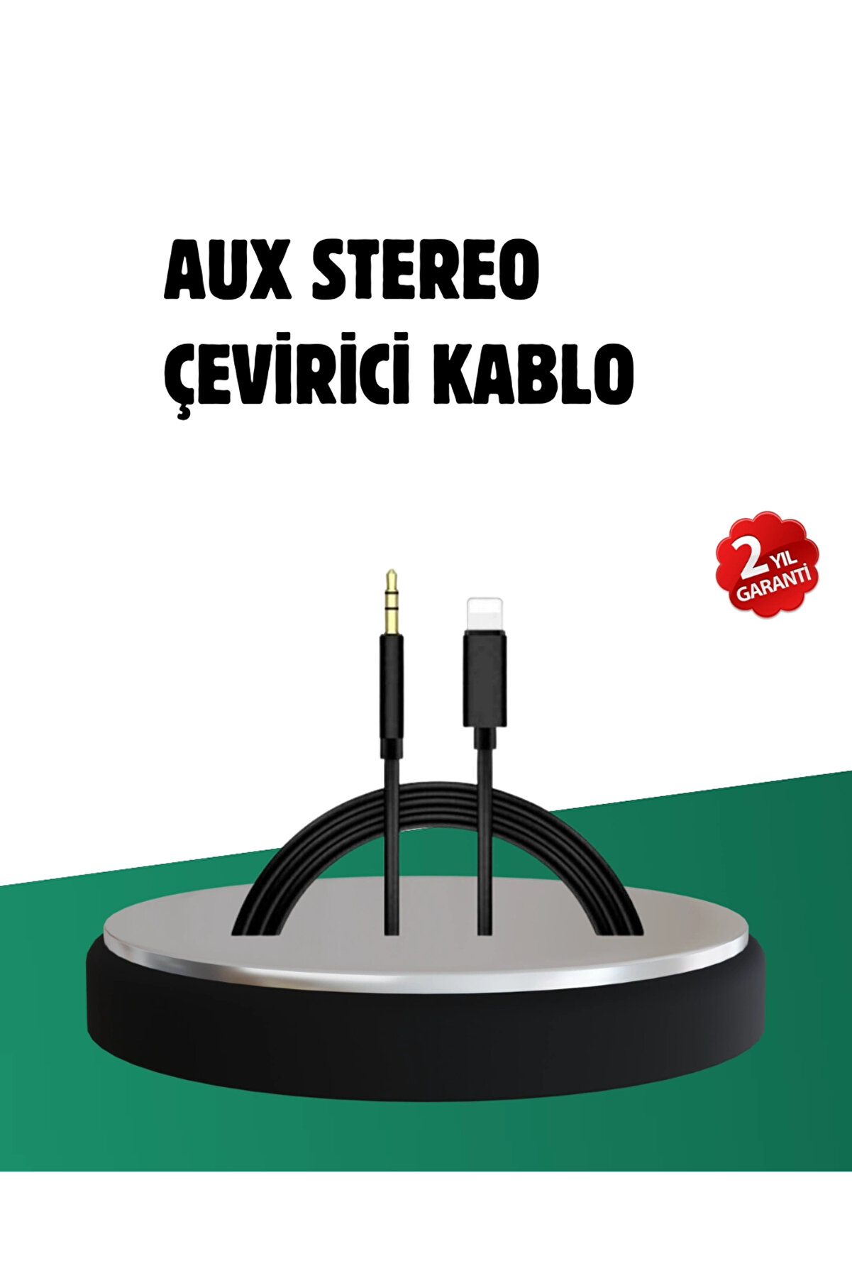 Buti̇k İphone Uyumlu Li̇ghtni̇ng &ndash; 3.5Mm Aux Adapt&ouml;r Kablo Stereo Ses Aktarım