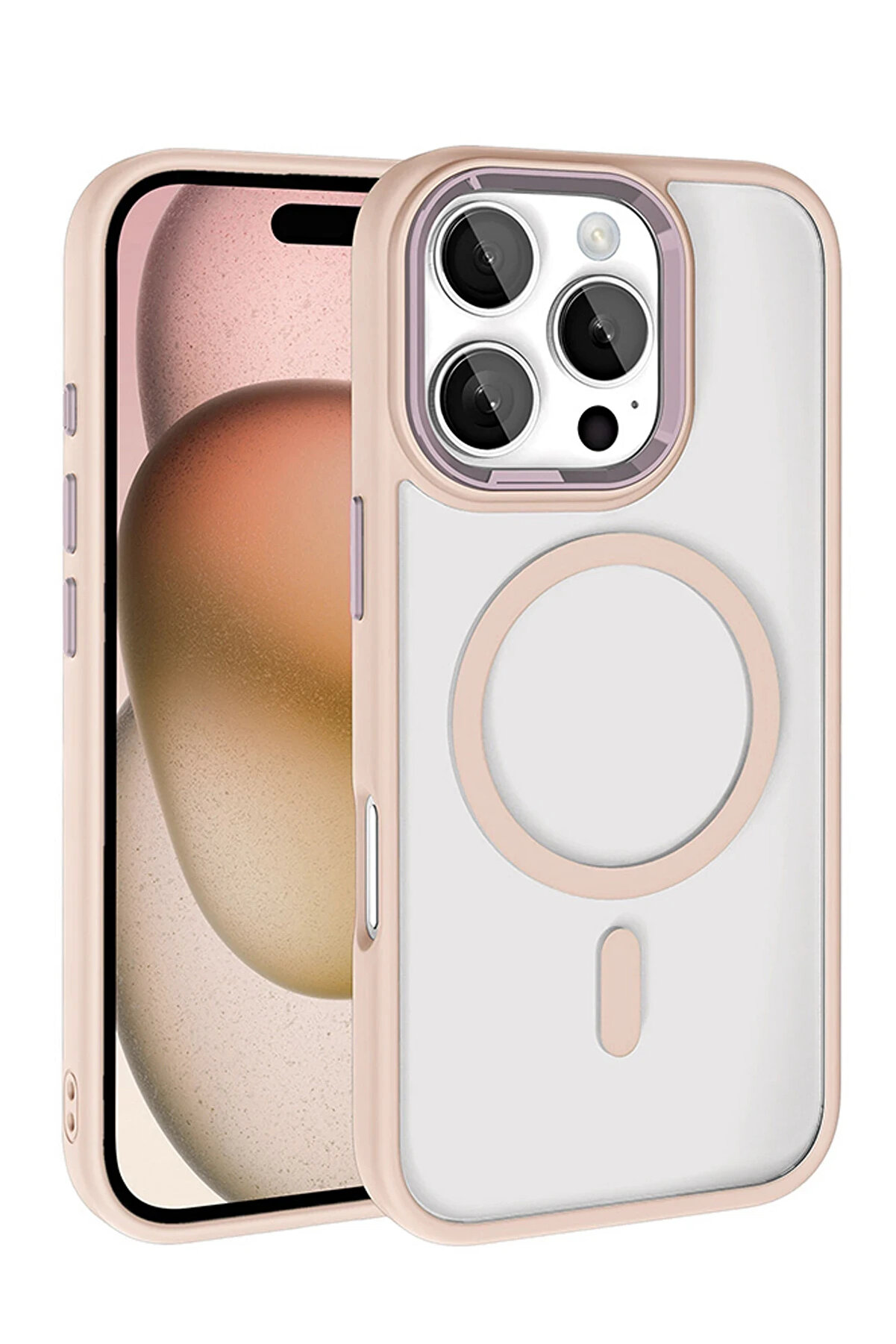 Buti̇k Harmonyaura Apple İphone 16 Pro Max Terea Magsafe Kapak - Pembe