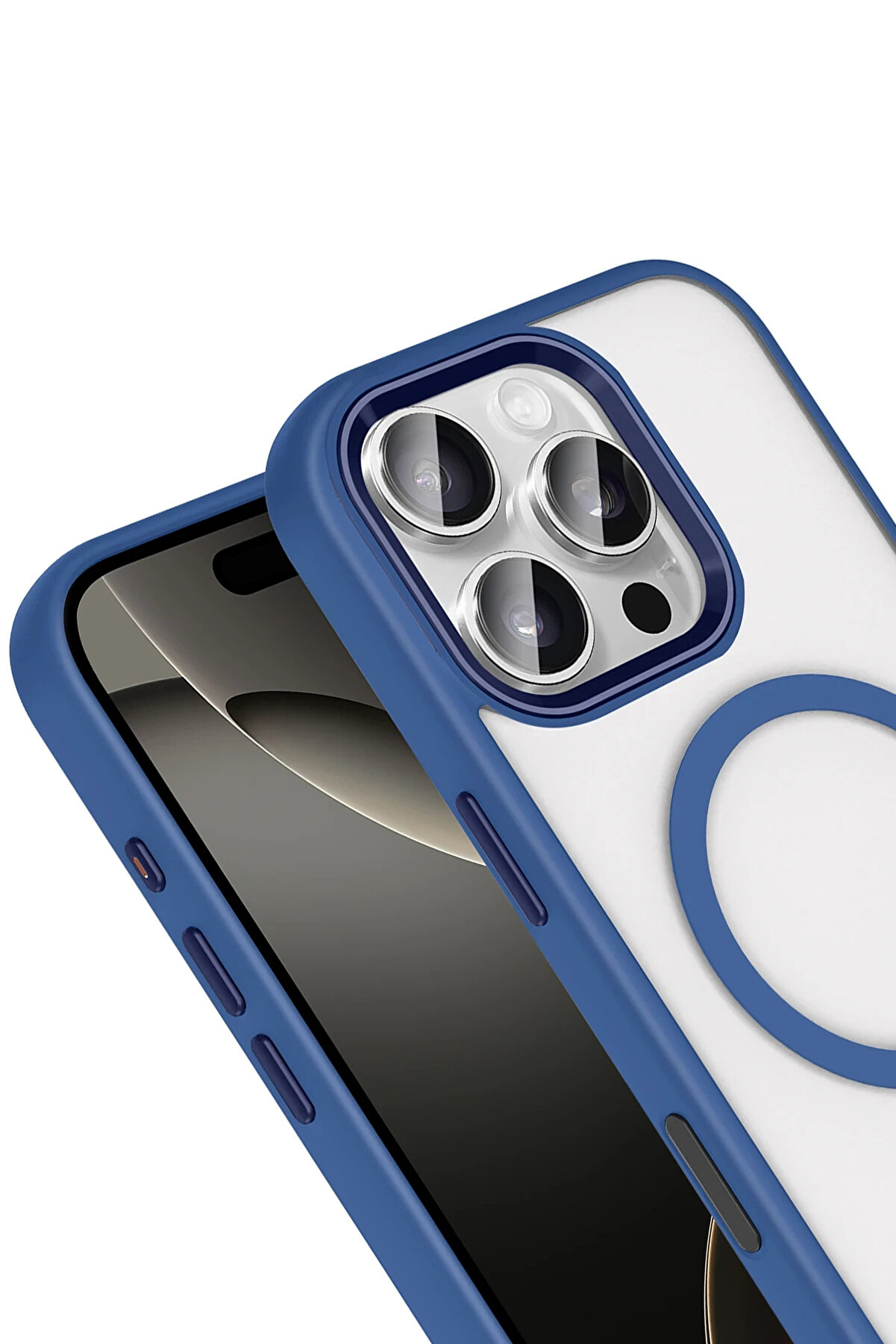 Buti̇k Harmonyaura Apple İphone 16 Pro Max Terea Magsafe Kapak - Laci̇vert