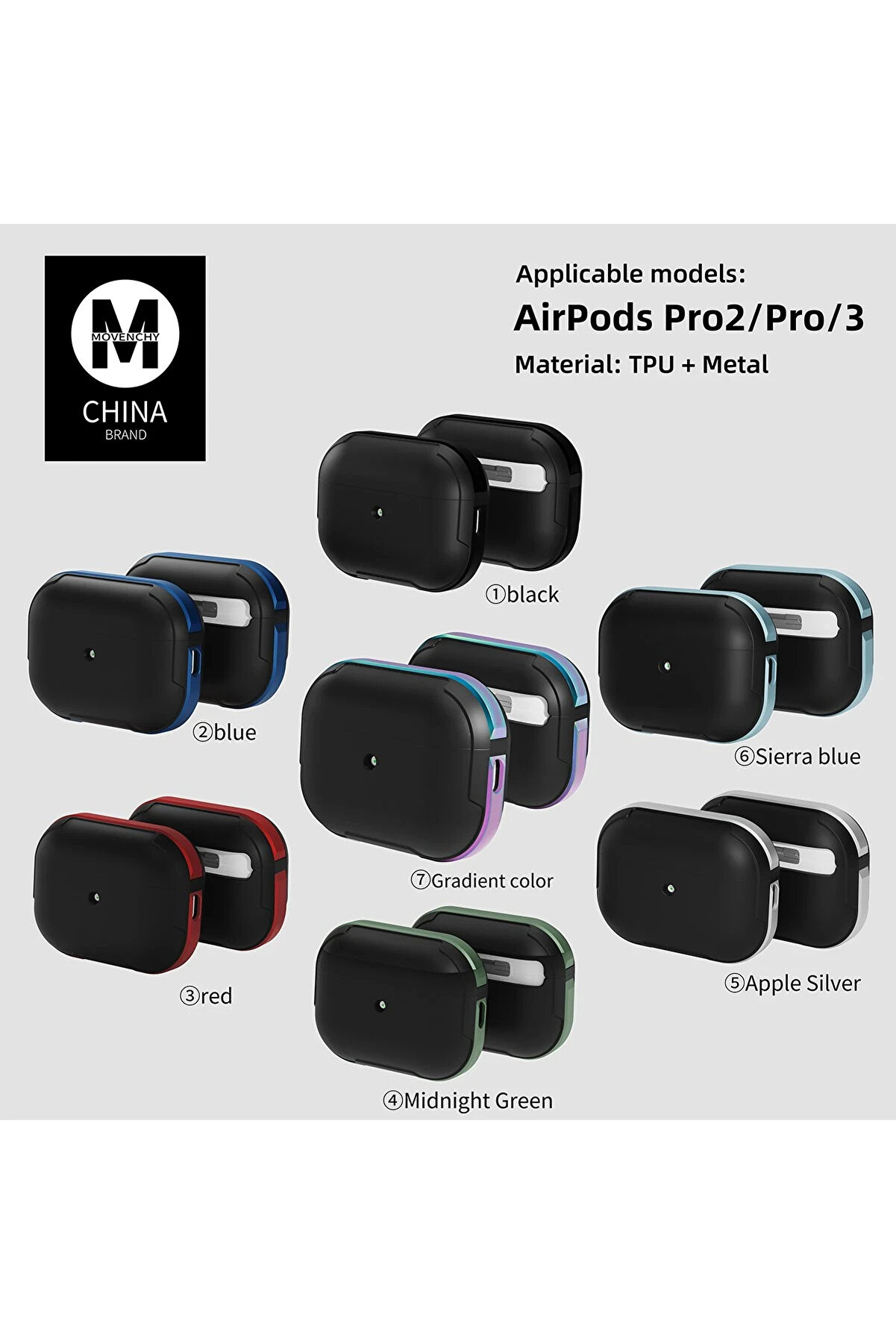 Buti̇k Harmonyaura Ai̇rpods Pro 2 (2.Nesi̇l) Mo-A8 Armor Kılıf - Rai̇nbow