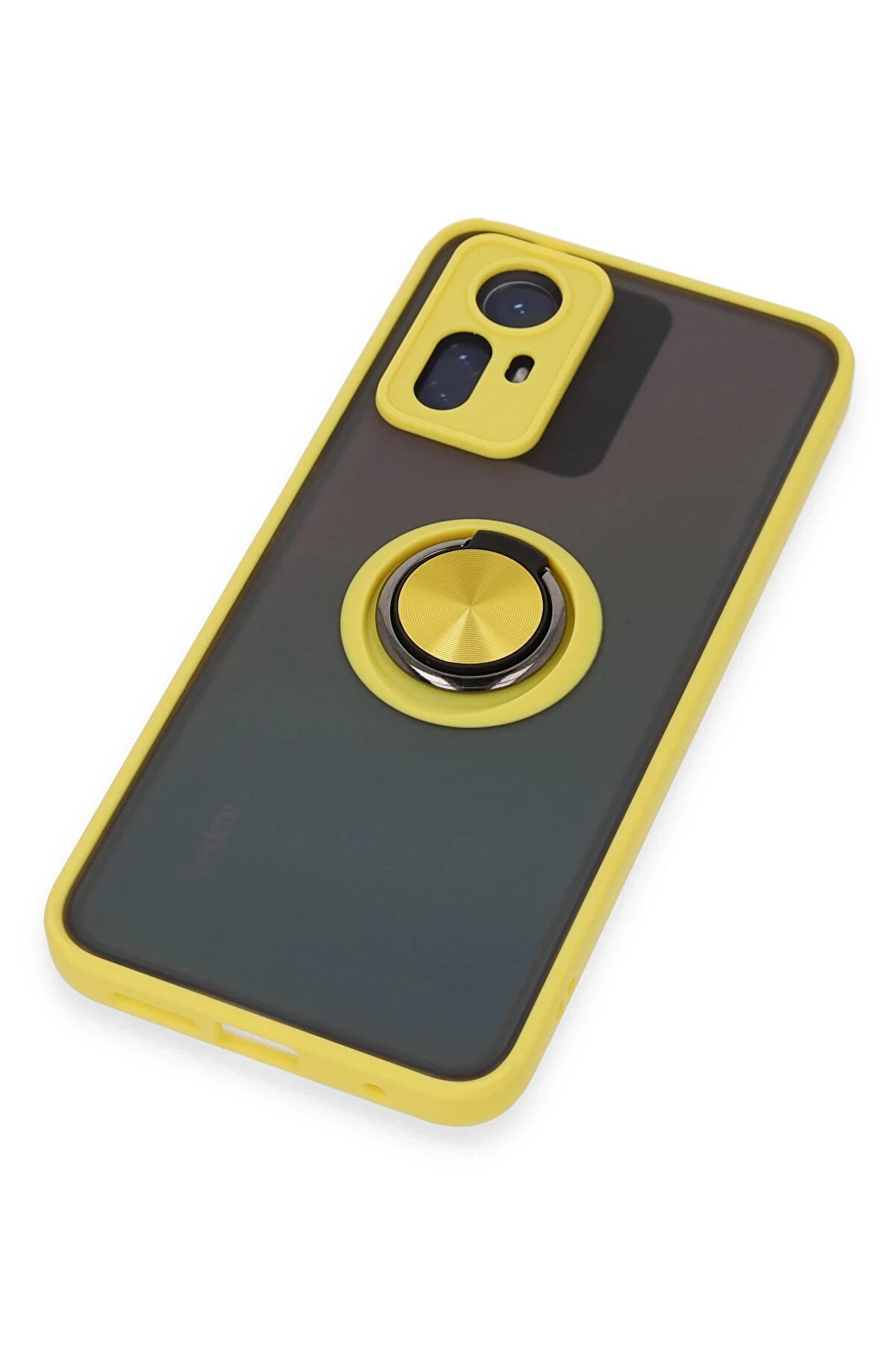 Buti̇k Harmonyaura Xi̇aomi̇ Redmi̇ Note 12S Kılıf Montreal Y&uuml;z&uuml;kl&uuml; Si̇li̇kon Kapak - Sarı