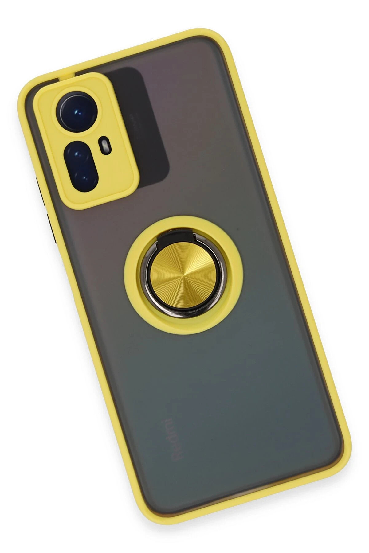 Buti̇k Harmonyaura Xi̇aomi̇ Redmi̇ Note 12S Kılıf Montreal Y&uuml;z&uuml;kl&uuml; Si̇li̇kon Kapak - Sarı