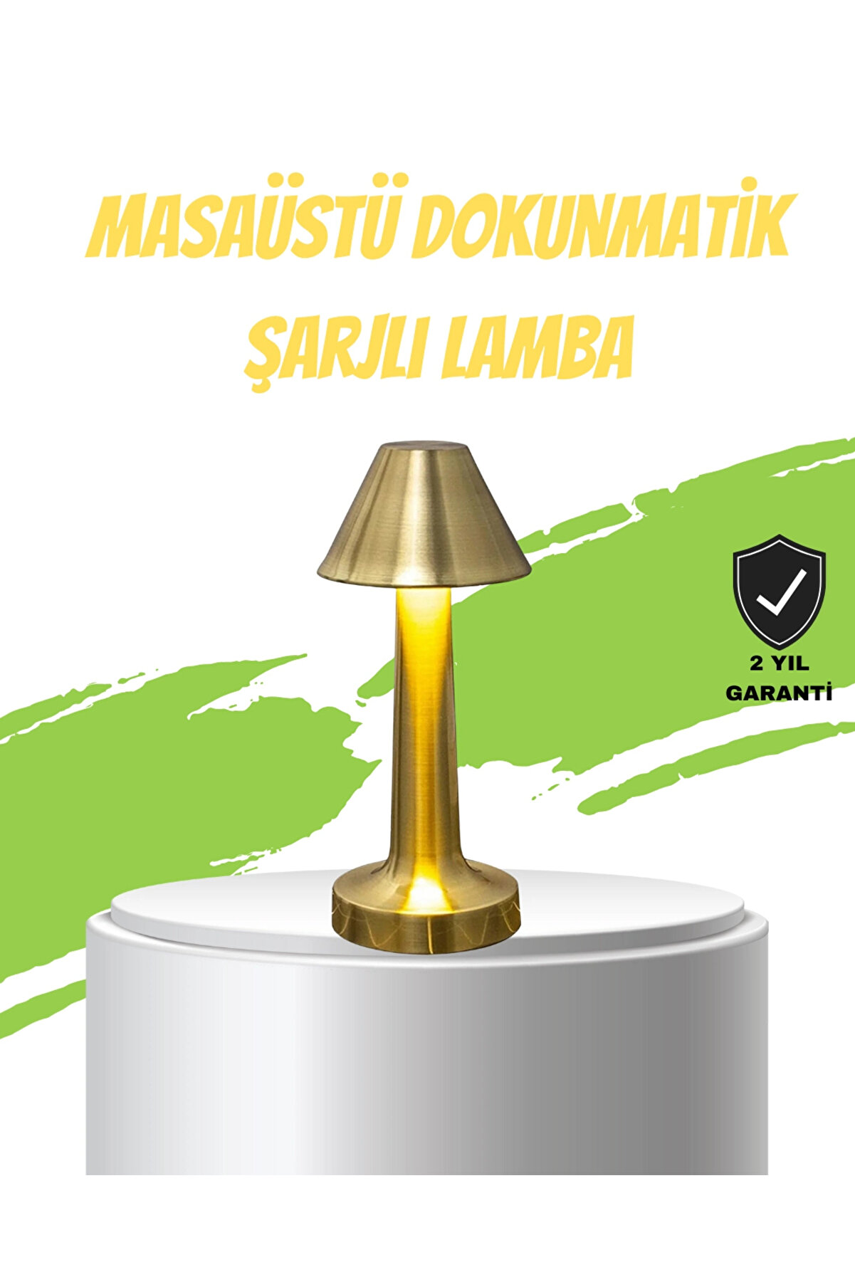 Buti̇k Led Masa Lambası 3 Renk Ayarlı Şarjlı Kablosuz Modern Tasarım