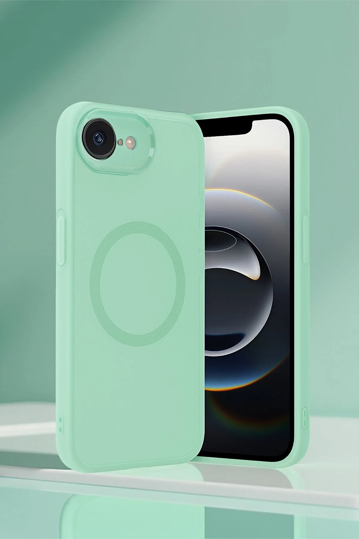 Ceptetoptan Harmonyaura İphone 16E Kılıf Maya Karbon Kapak - Koyu Yeşi̇l