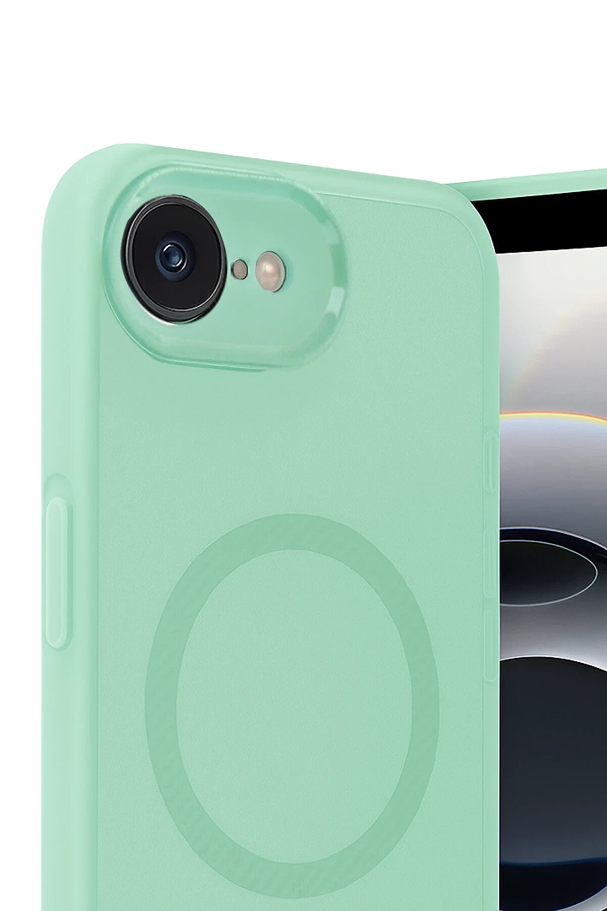 Ceptetoptan Harmonyaura İphone 16E Kılıf Maya Karbon Kapak - Koyu Yeşi̇l