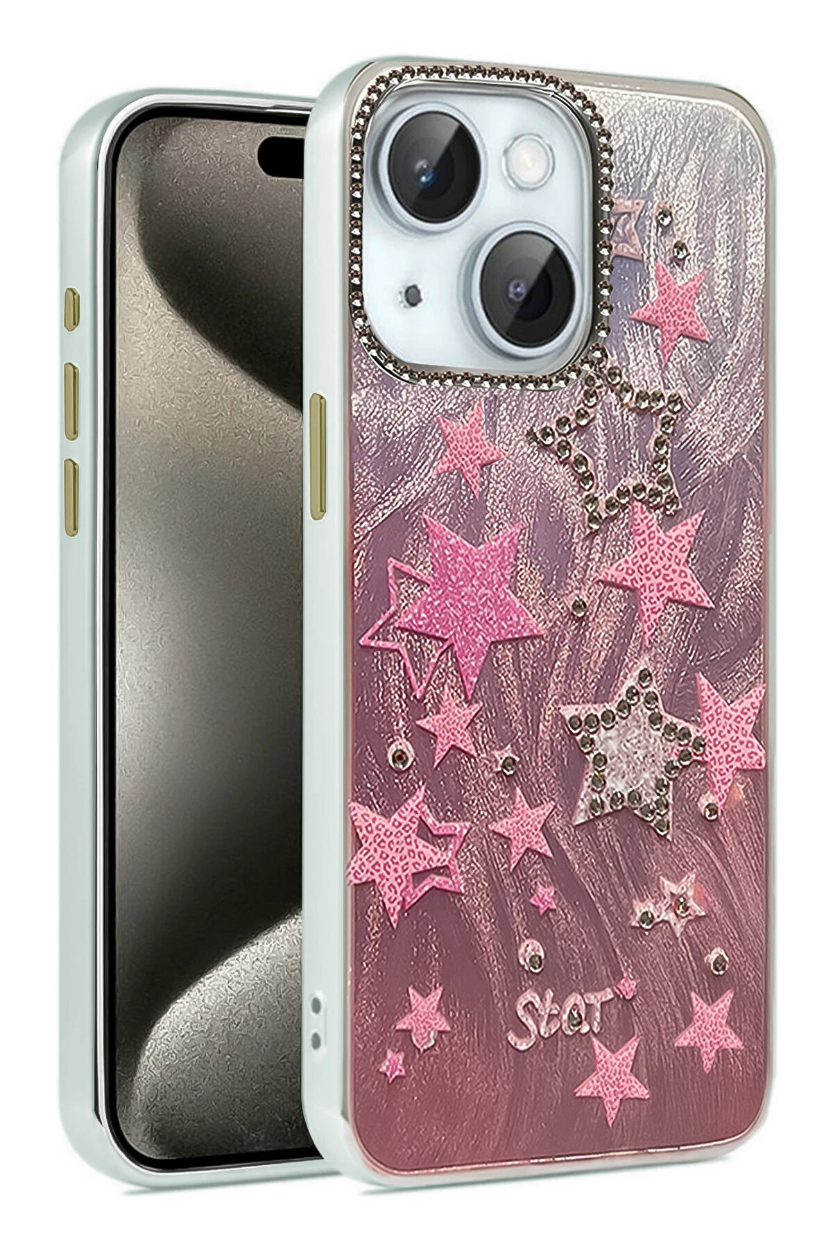 Buti̇k Harmonyaura İphone 14 Kılıf Blade Aynalı Desenli̇ Kapak - Desen 7