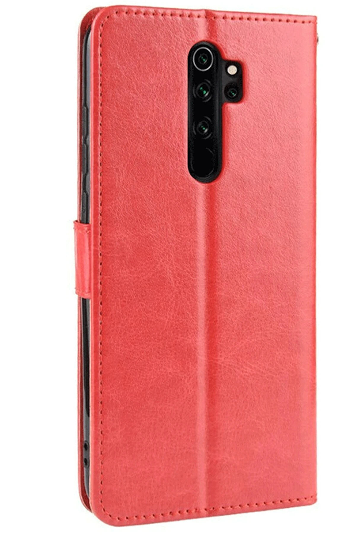 Harmonyaura Xi̇aomi̇ Redmi̇ Note 8 Pro Kılıf Trend S Plus Kapaklı Kılıf - Kırmızı