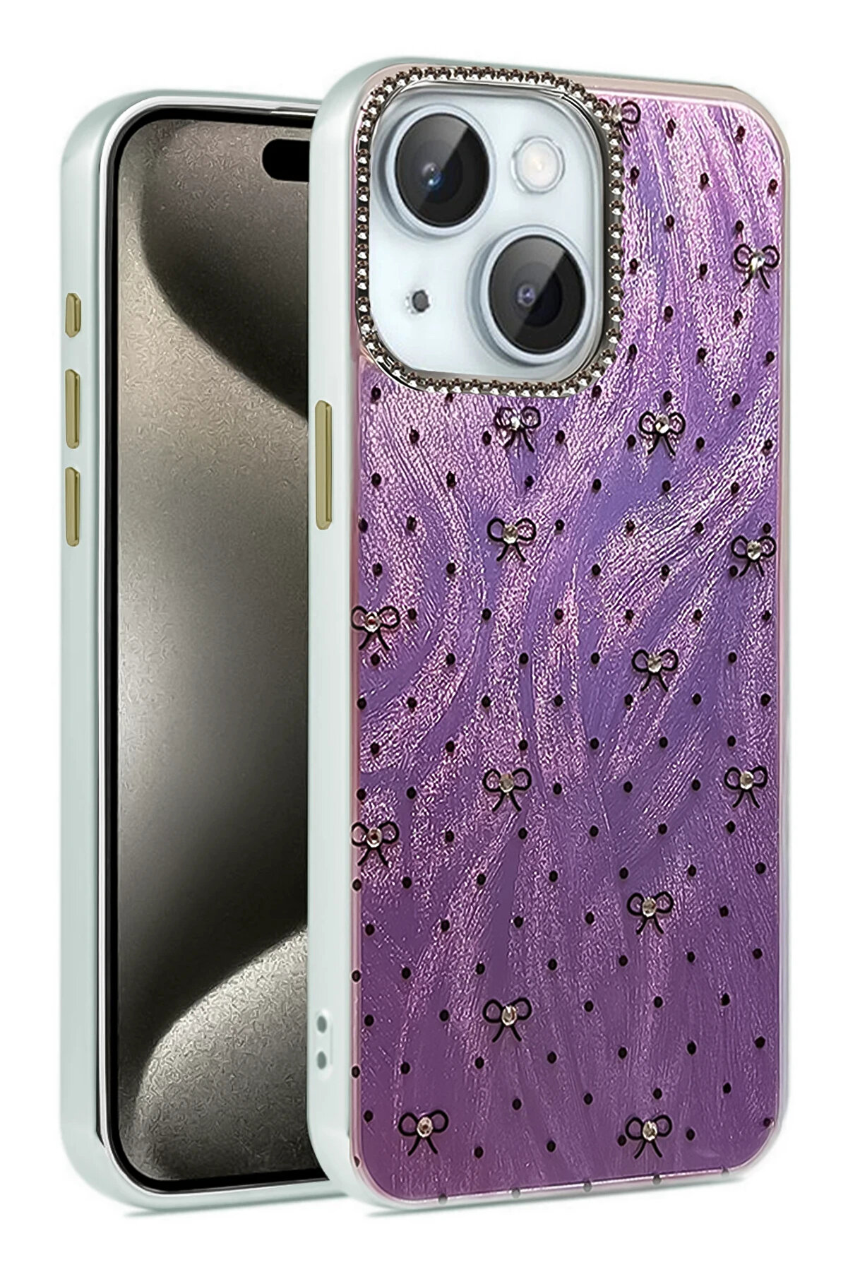 Buti̇k Harmonyaura İphone 15 Plus Kılıf Blade Aynalı Desenli̇ Kapak - Desen 2