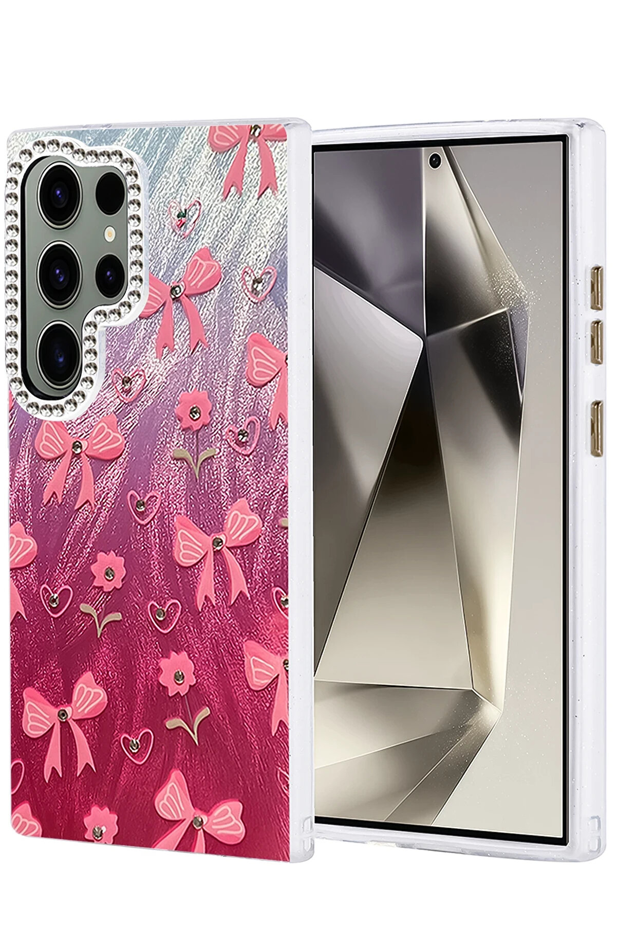 Buti̇k Harmonyaura Samsung Galaxy S23 Ultra Kılıf Blade Aynalı Desenli̇ Kapak - Desen 3