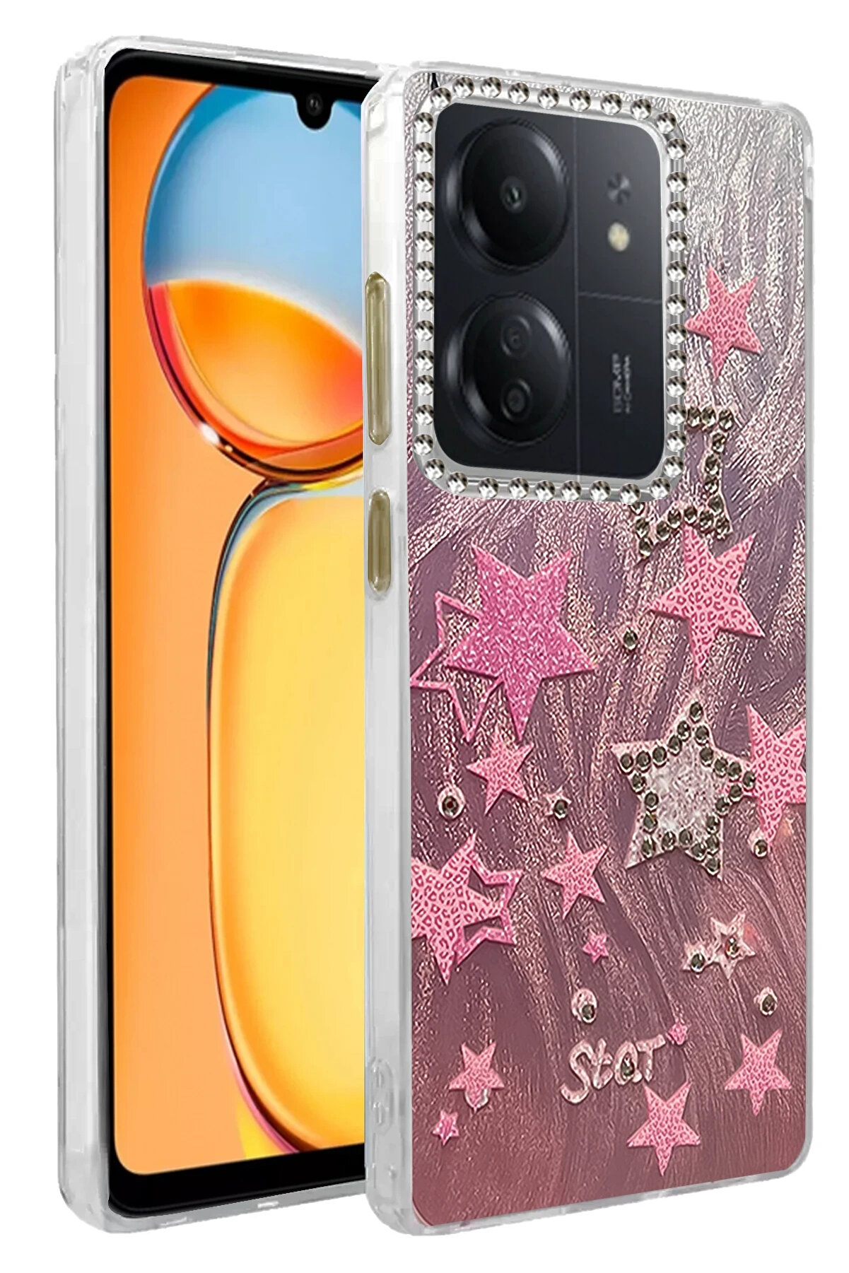 Buti̇k Harmonyaura Xi̇aomi̇ Redmi̇ 13C Kılıf Blade Aynalı Desenli̇ Kapak - Desen 7