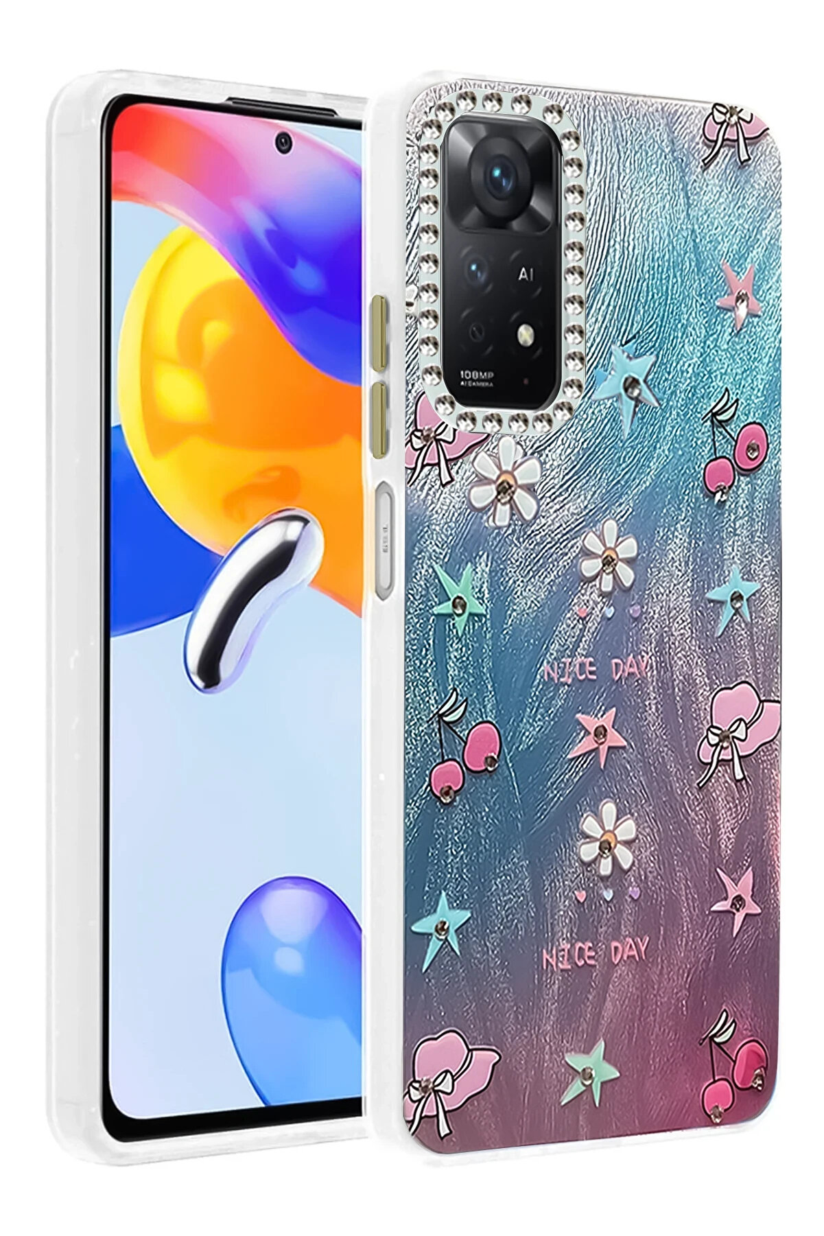 Buti̇k Harmonyaura Xi̇aomi̇ Redmi̇ Note 12 Pro 4G Kılıf Blade Aynalı Desenli̇ Kapak - Desen 4