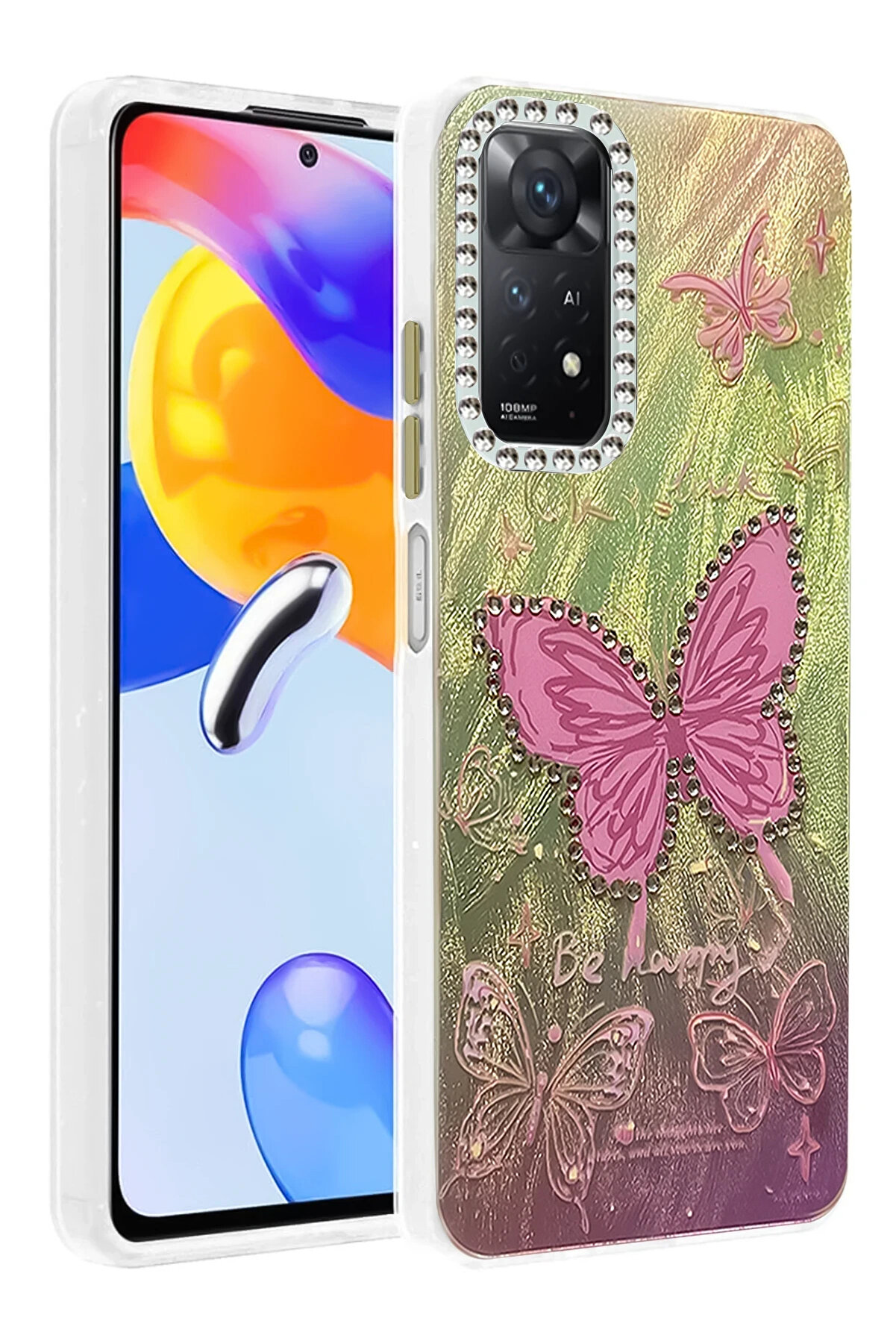 Buti̇k Harmonyaura Xi̇aomi̇ Redmi̇ Note 12 Pro 4G Kılıf Blade Aynalı Desenli̇ Kapak - Desen 5