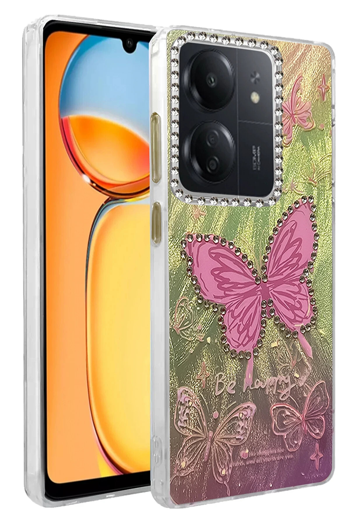 Buti̇k Harmonyaura Xi̇aomi̇ Redmi̇ 13C Kılıf Blade Aynalı Desenli̇ Kapak - Desen 5