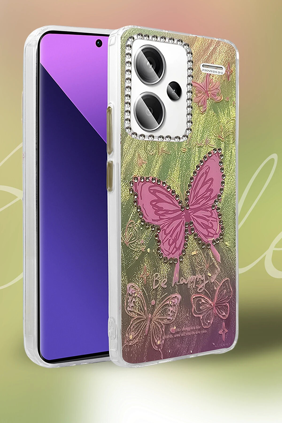 Buti̇k Harmonyaura Xi̇aomi̇ Redmi̇ Note 13 Pro Plus Kılıf Blade Aynalı Desenli̇ Kapak - Desen 1