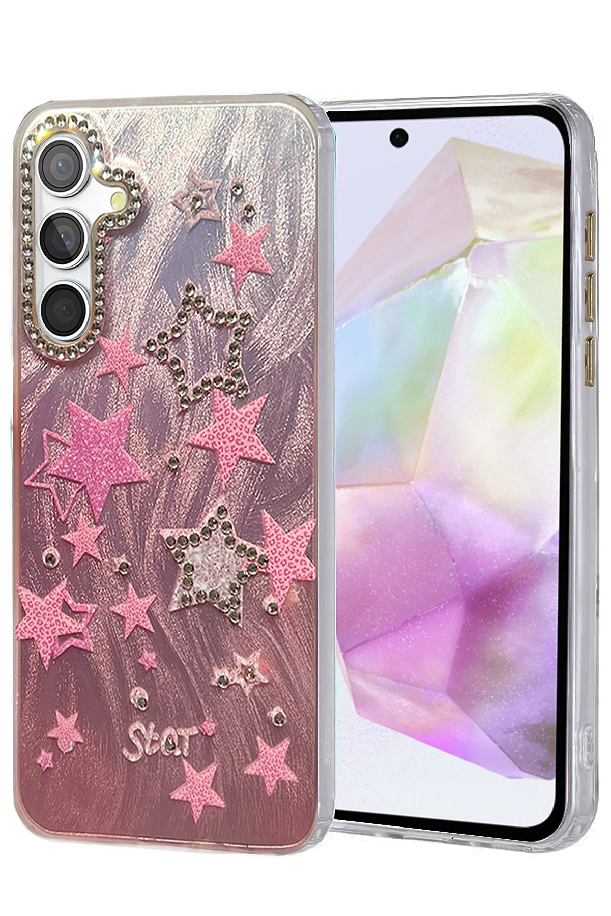 Harmonyaura Samsung Galaxy A35 5G Kılıf Blade Aynalı Desenli̇ Kapak - Desen 7-(5796)