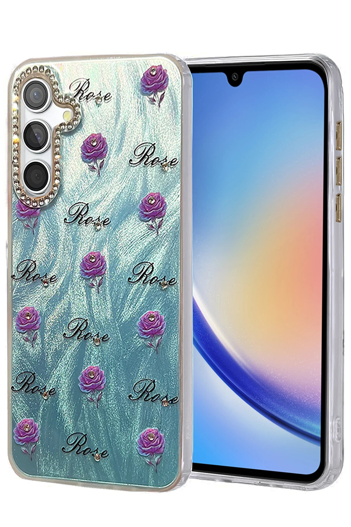 Buti̇k Harmonyaura Samsung Galaxy A34 5G Kılıf Blade Aynalı Desenli̇ Kapak - Desen 9