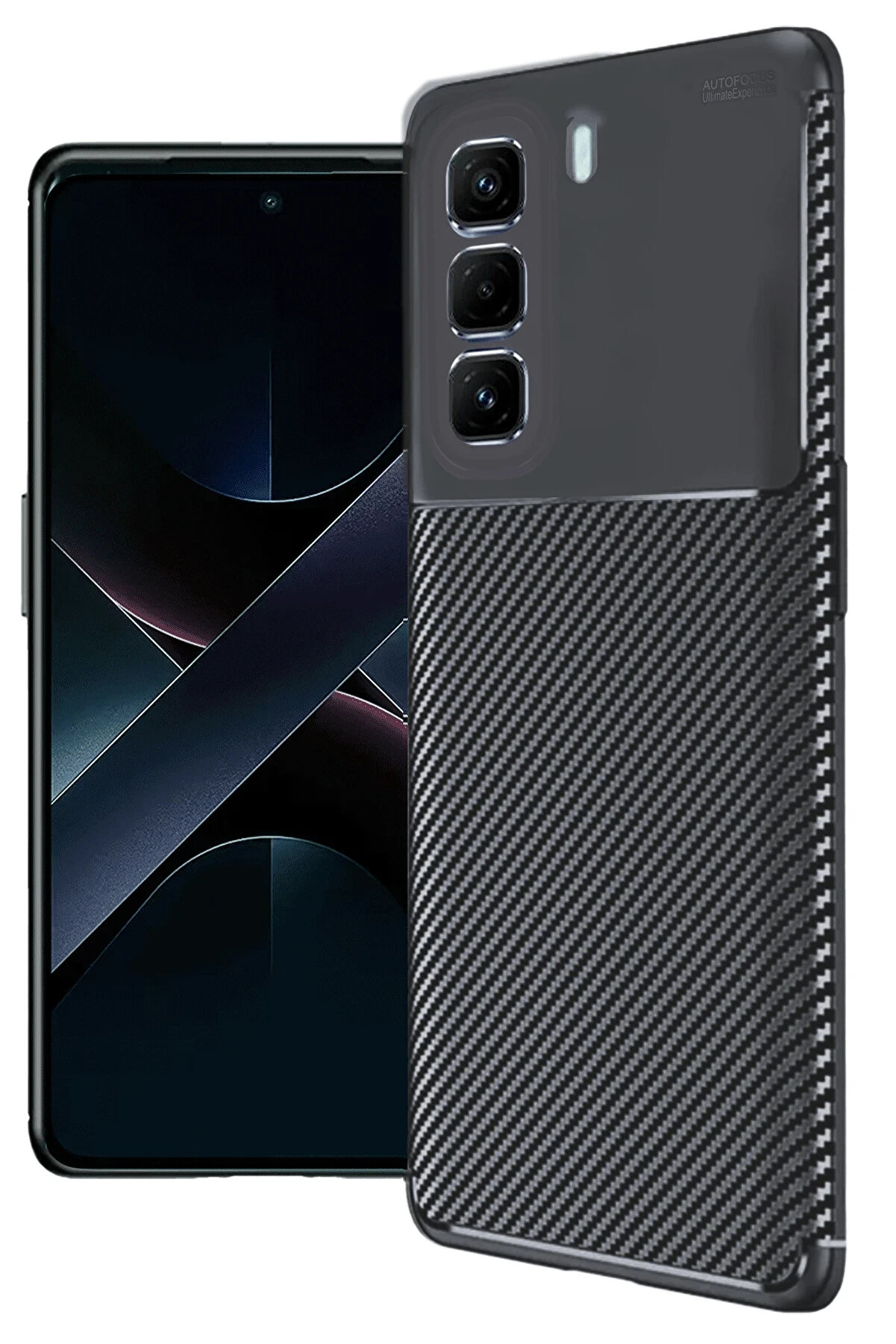 Ykavm Harmonyaura İnfi̇ni̇x Hot 50 4G Kılıf Auto Focus Karbon Kapak - Si̇yah