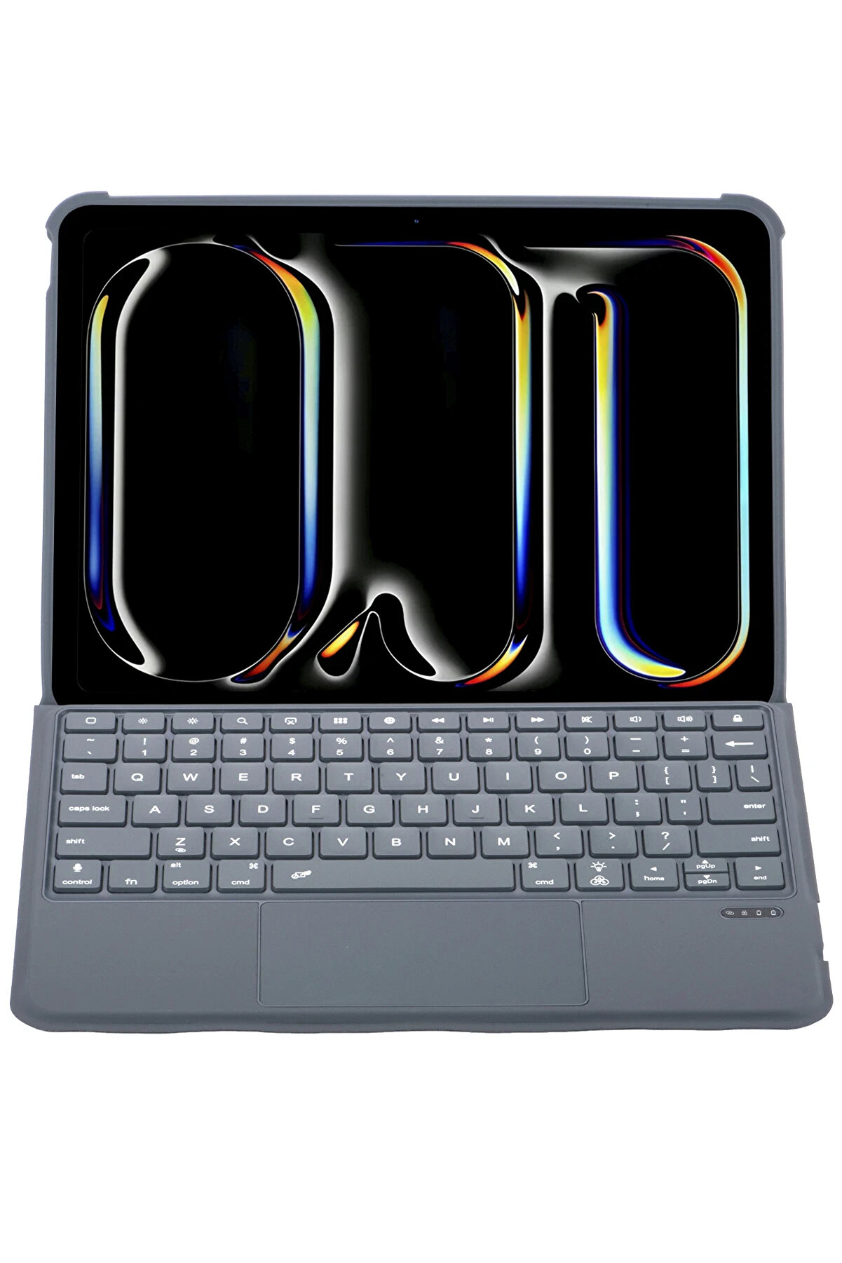Buti̇k Harmonyaura T5510D İpad Pro 13 (2024) Kılıf Palermo Ledli̇ Klavyeli̇ Standlı Tablet Kılıfı - Si̇yah