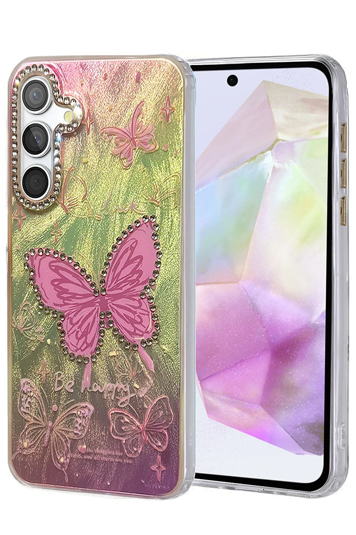 Buti̇k Harmonyaura Samsung Galaxy A35 5G Kılıf Blade Aynalı Desenli̇ Kapak - Desen 5