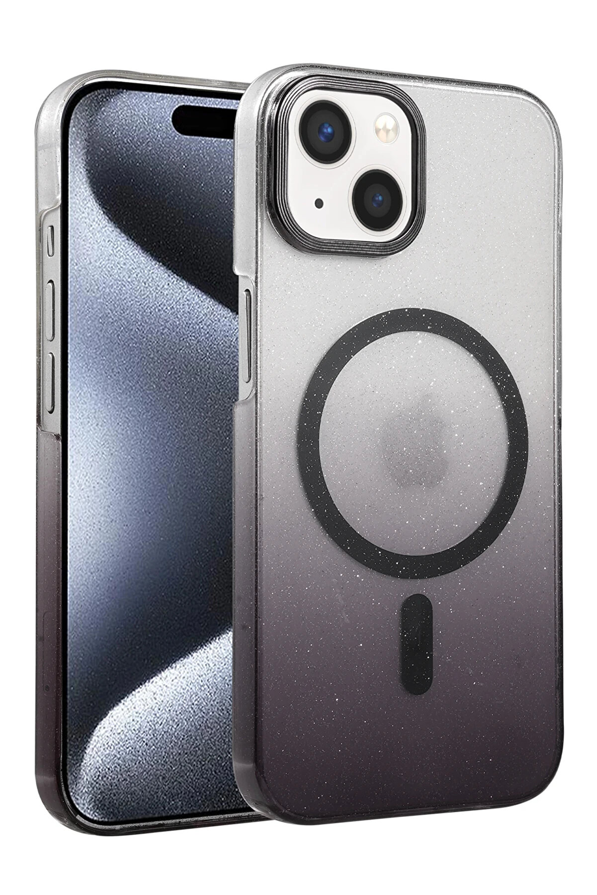 Harmonyaura Apple İphone 14 Glossy Magsafe Kapak - Si̇yah