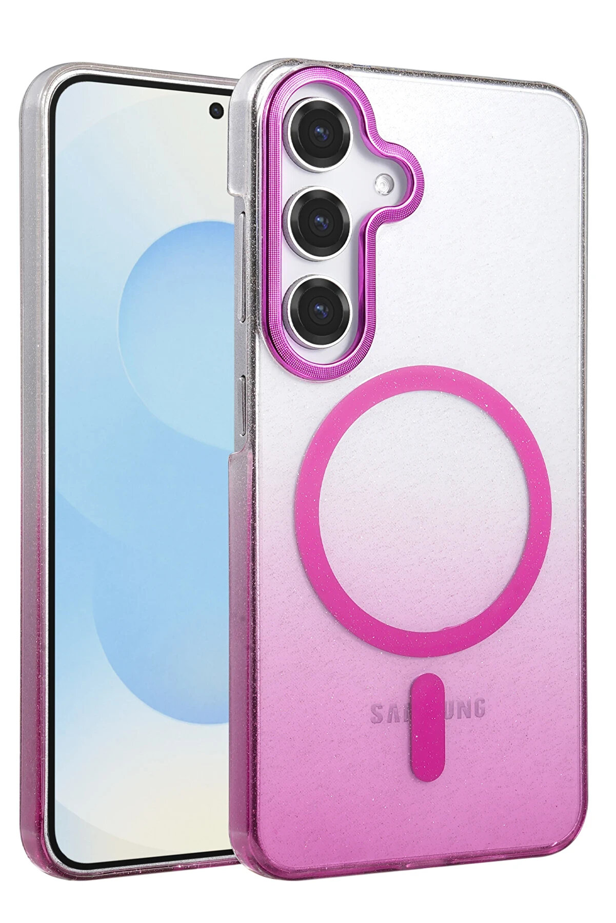 Buti̇k Harmonyaura Samsung Galaxy S23 Fe Glossy Magsafe Kapak - Mor