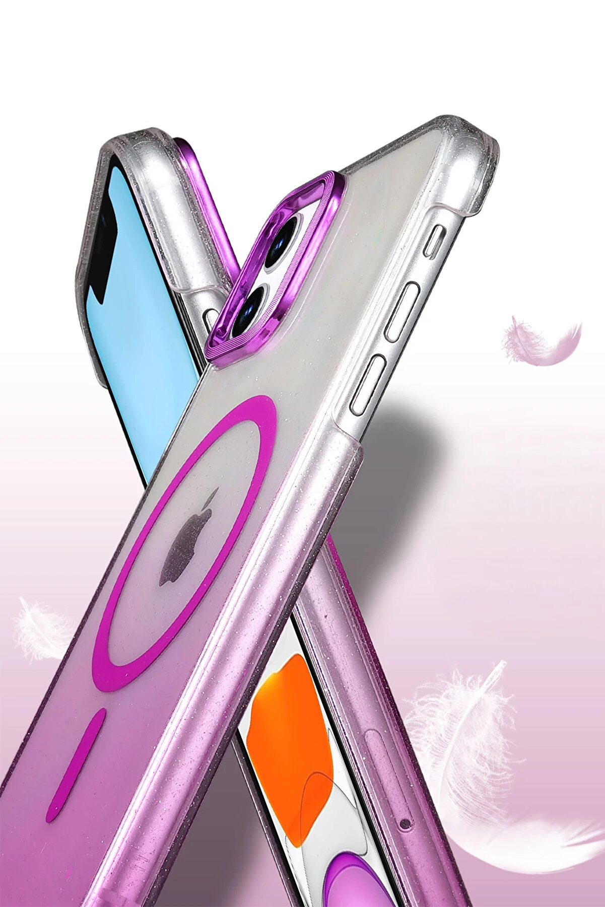 Buti̇k Harmonyaura Apple İphone 11 Glossy Magsafe Kapak - Mor