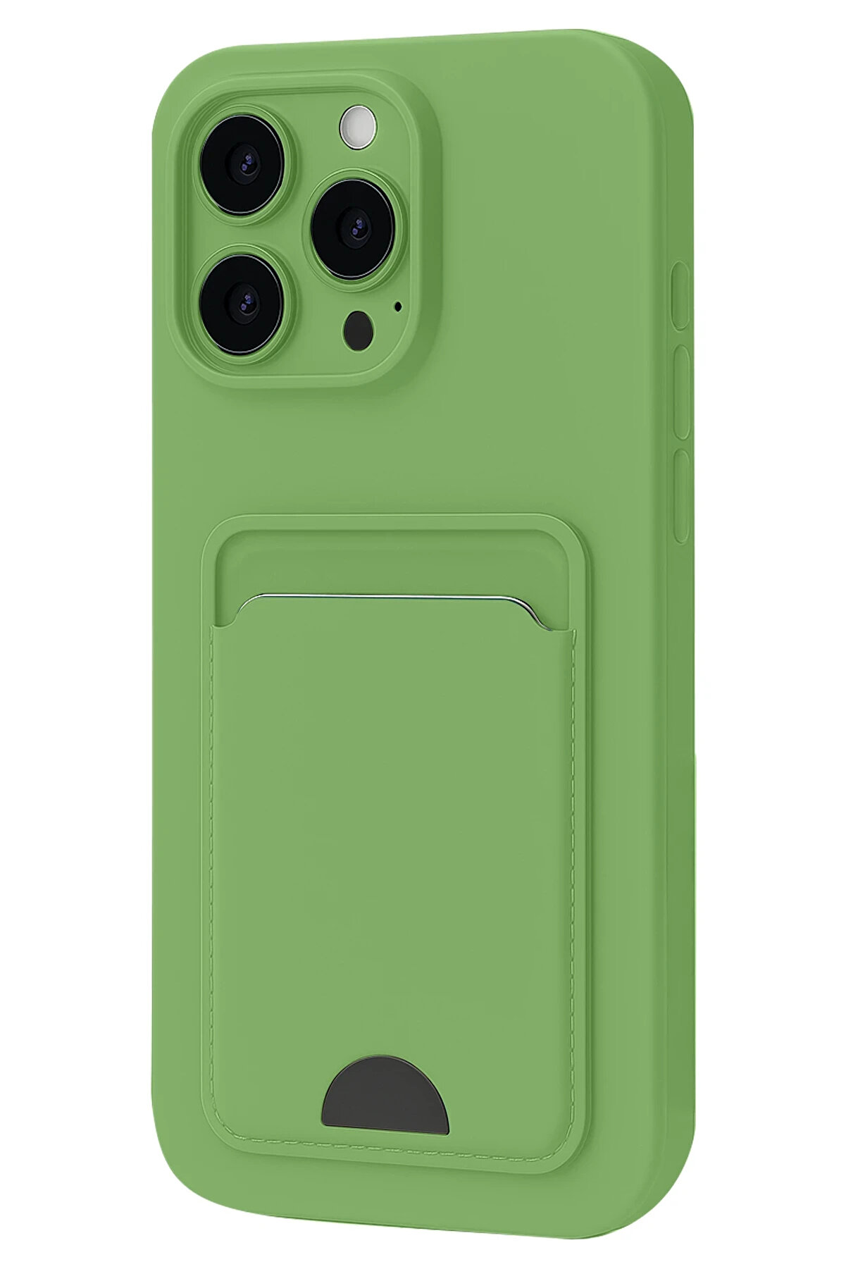 Buti̇k Harmonyaura İphone 16 Pro Kılıf Kelvi̇n Kartvi̇zi̇tli̇ Si̇li̇kon - A&ccedil;ık Yeşi̇l