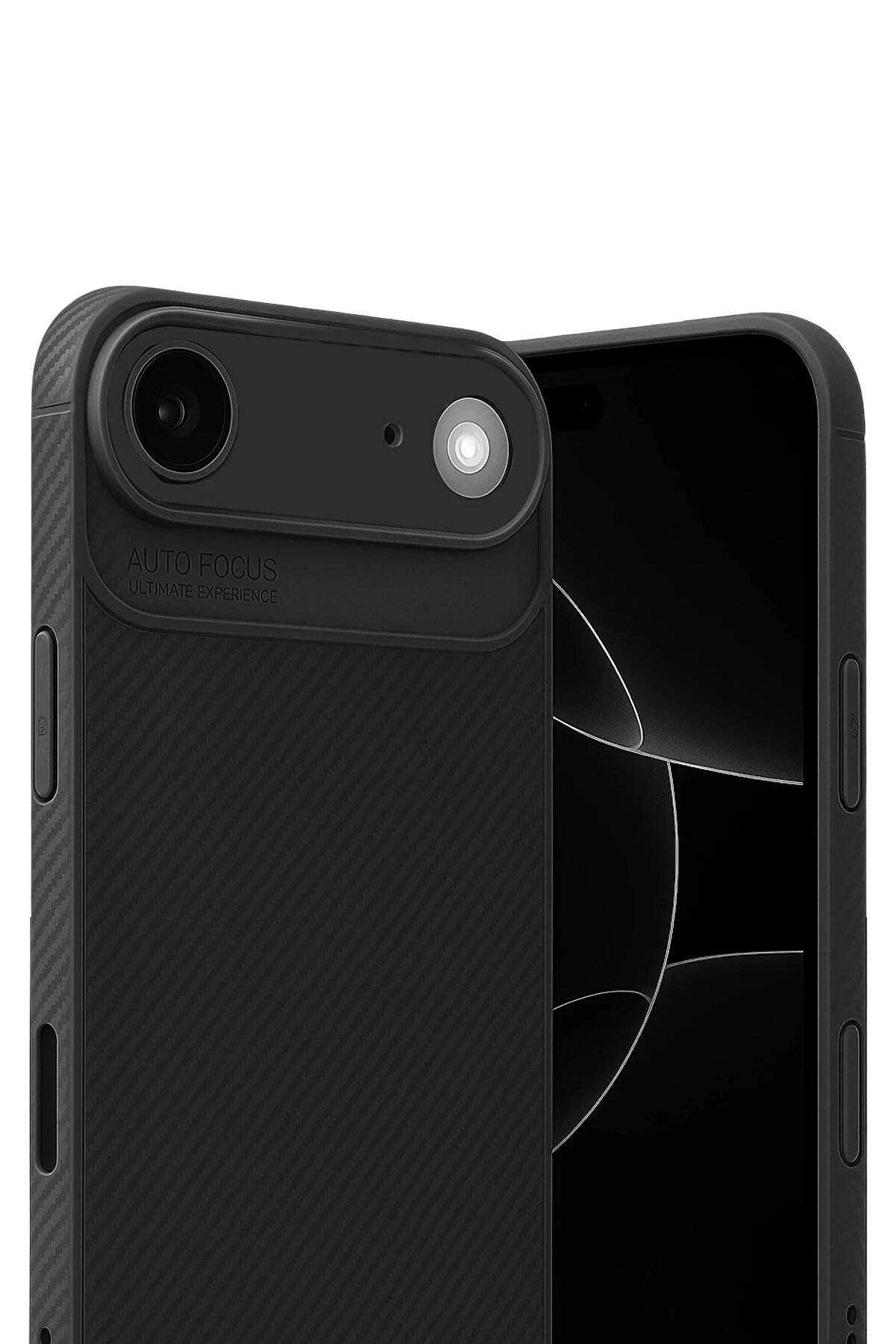 Buti̇k Harmonyaura Apple İphone 17 Ai̇r Auto Focus Karbon Kapak - Si̇yah