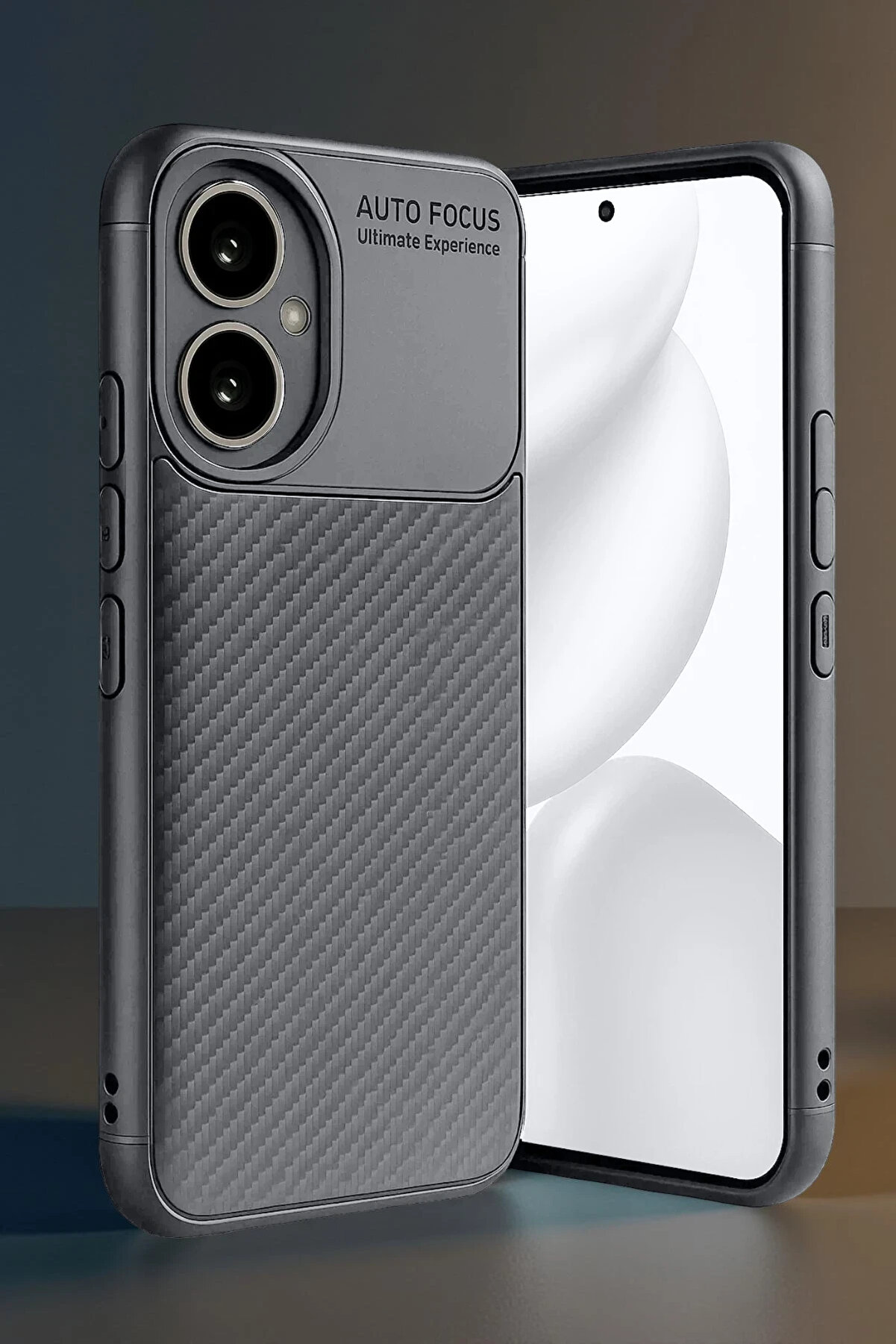 Buti̇k Harmonyaura Honor 400 Kılıf Auto Focus Karbon Kapak - Gri̇