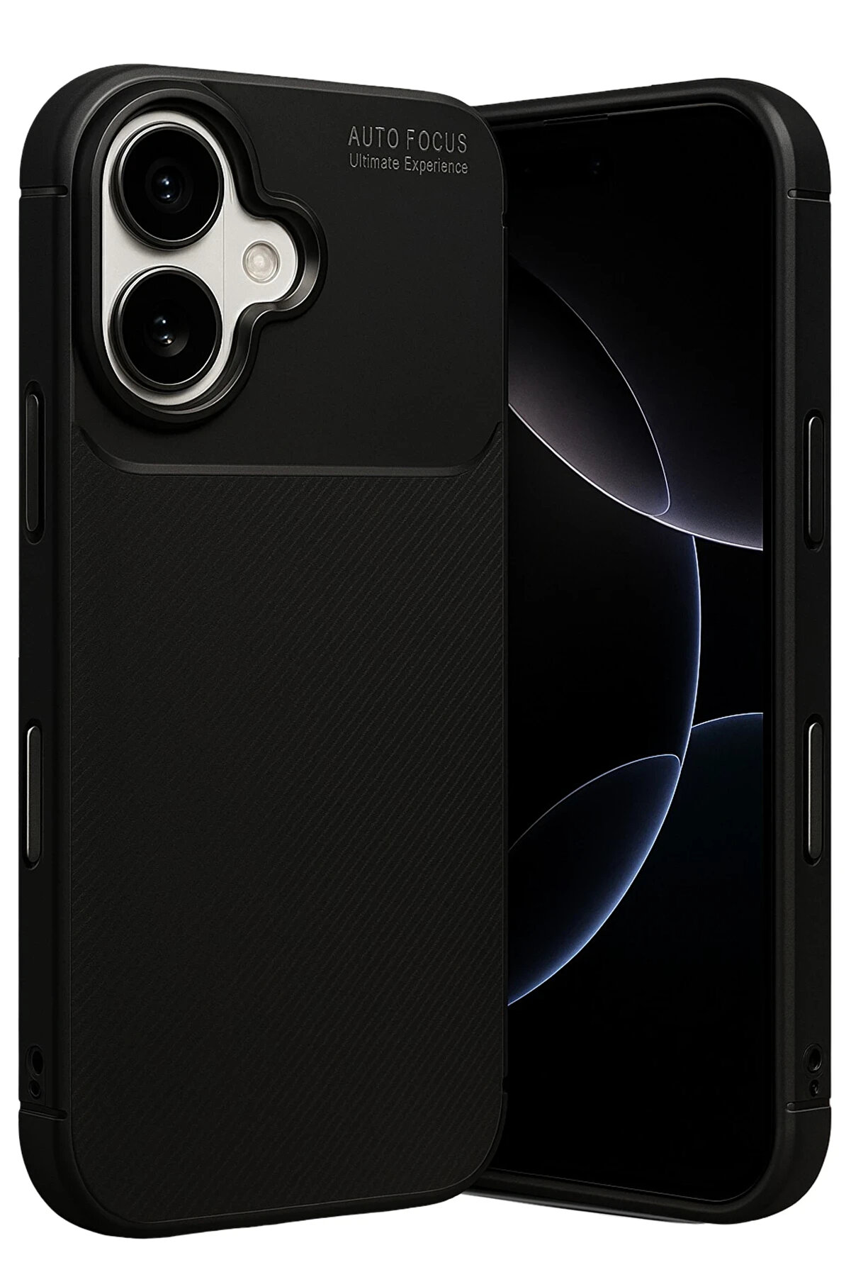 Buti̇k Harmonyaura Apple İphone 17 Auto Focus Karbon Kapak - Si̇yah