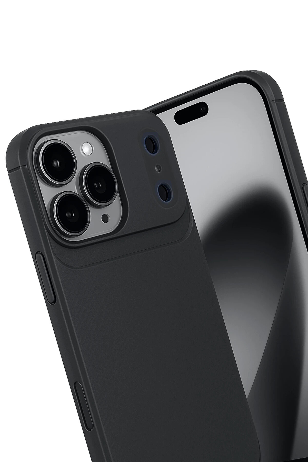 Buti̇k Harmonyaura Apple İphone 17 Pro Auto Focus Karbon Kapak - Si̇yah