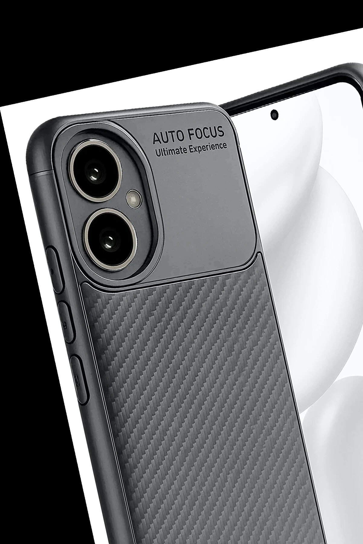 Buti̇k Harmonyaura Honor 400 Kılıf Auto Focus Karbon Kapak - Gri̇