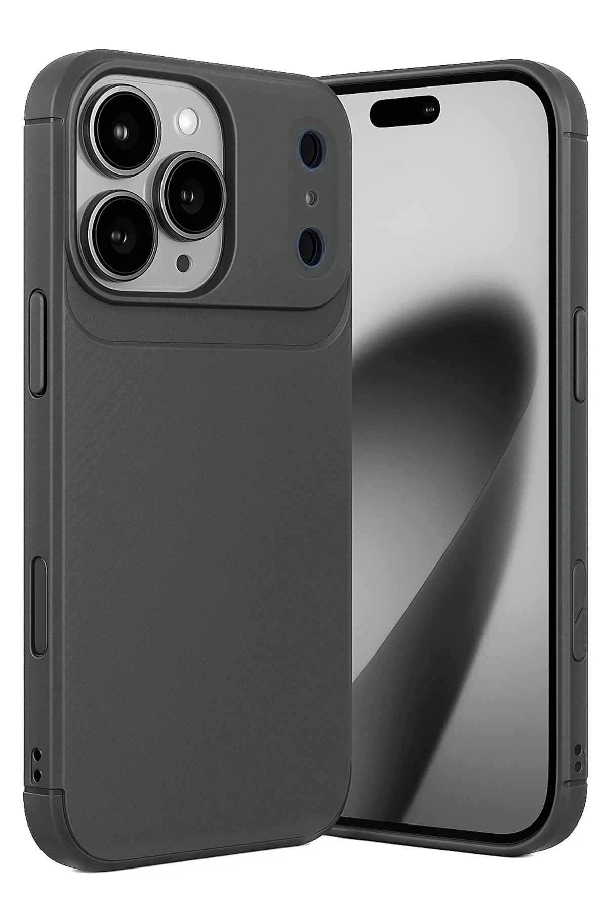 Buti̇k Harmonyaura Apple İphone 17 Pro Max Auto Focus Karbon Kapak - Gri̇