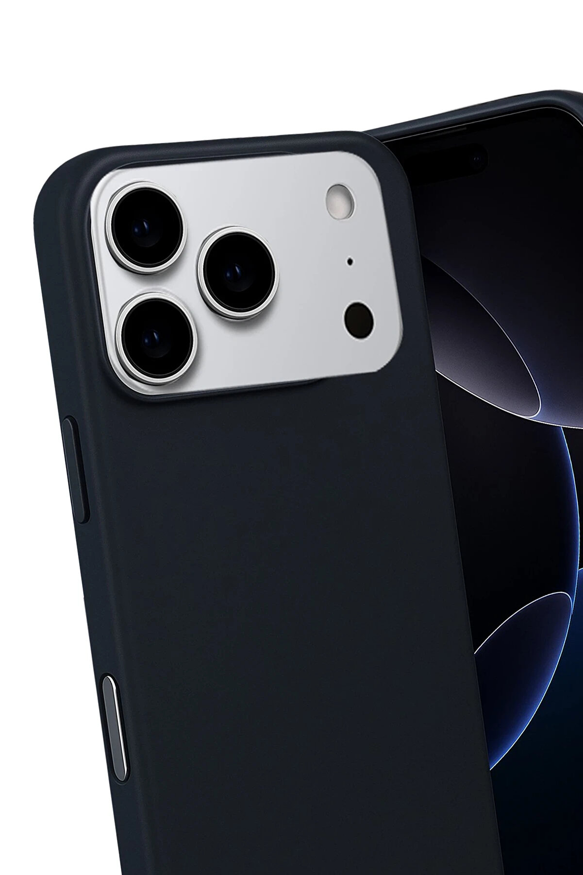 Buti̇k Harmonyaura Apple İphone 17 Pro Max Nano İ&ccedil;i̇ Kadi̇fe Si̇li̇kon - Si̇yah