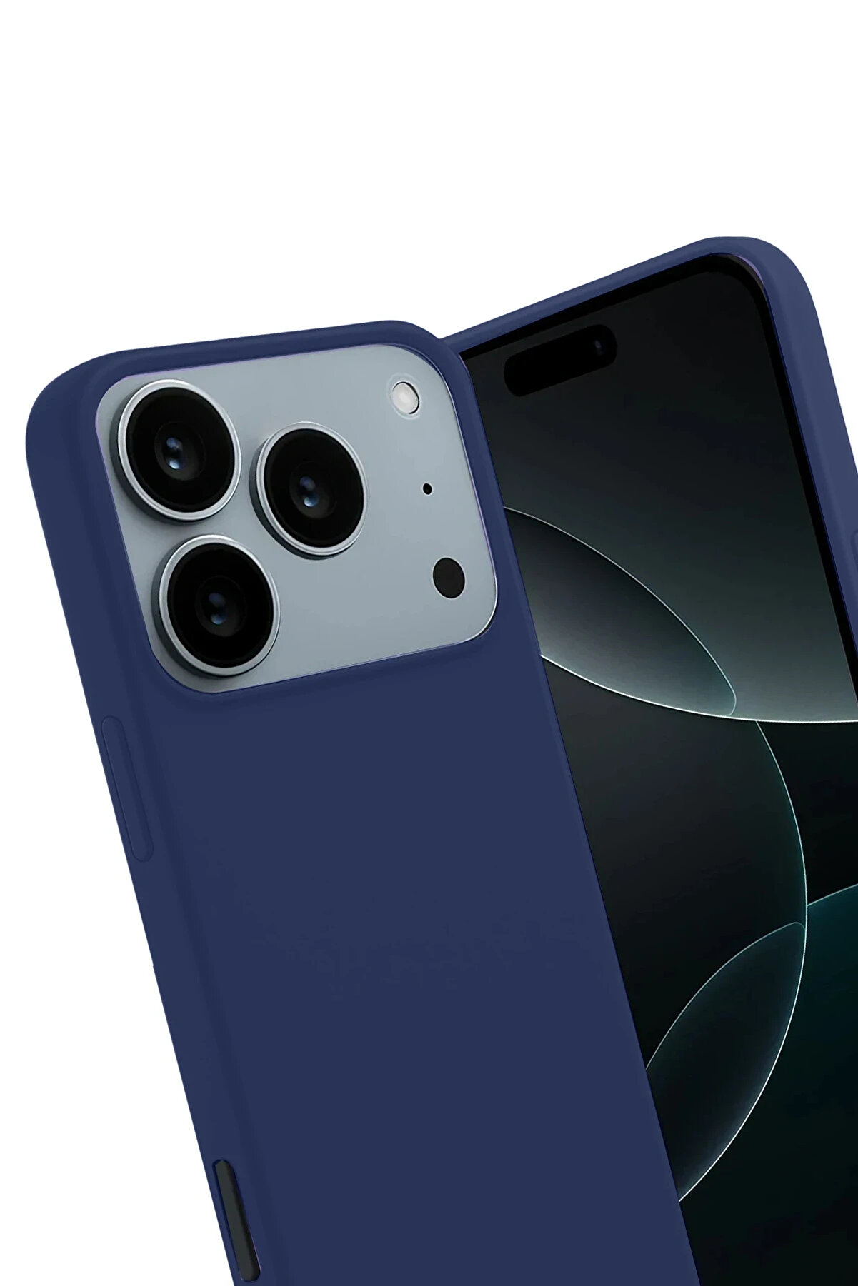 Buti̇k Harmonyaura Apple İphone 17 Pro Fi̇rst Si̇li̇kon - Laci̇vert